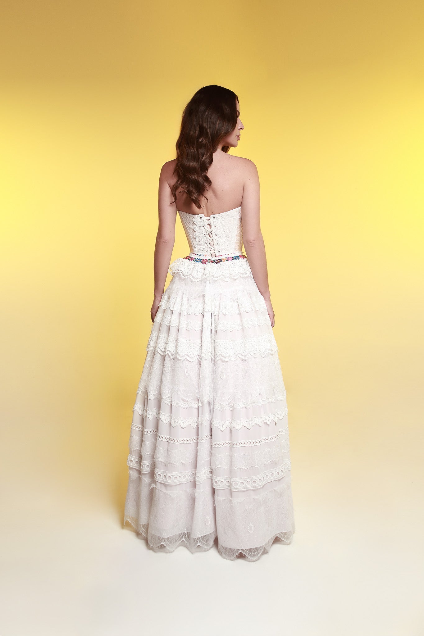 Mexican Embroidered Manta Wedding Dress