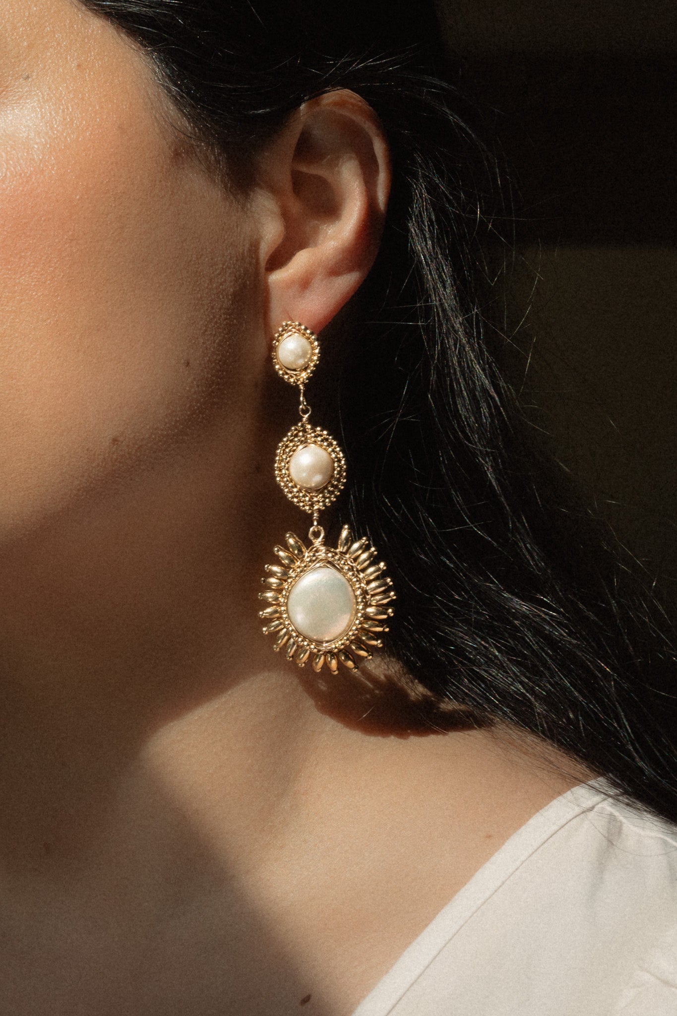 Celeste Pearl Drop Earrings - Cadena Collective