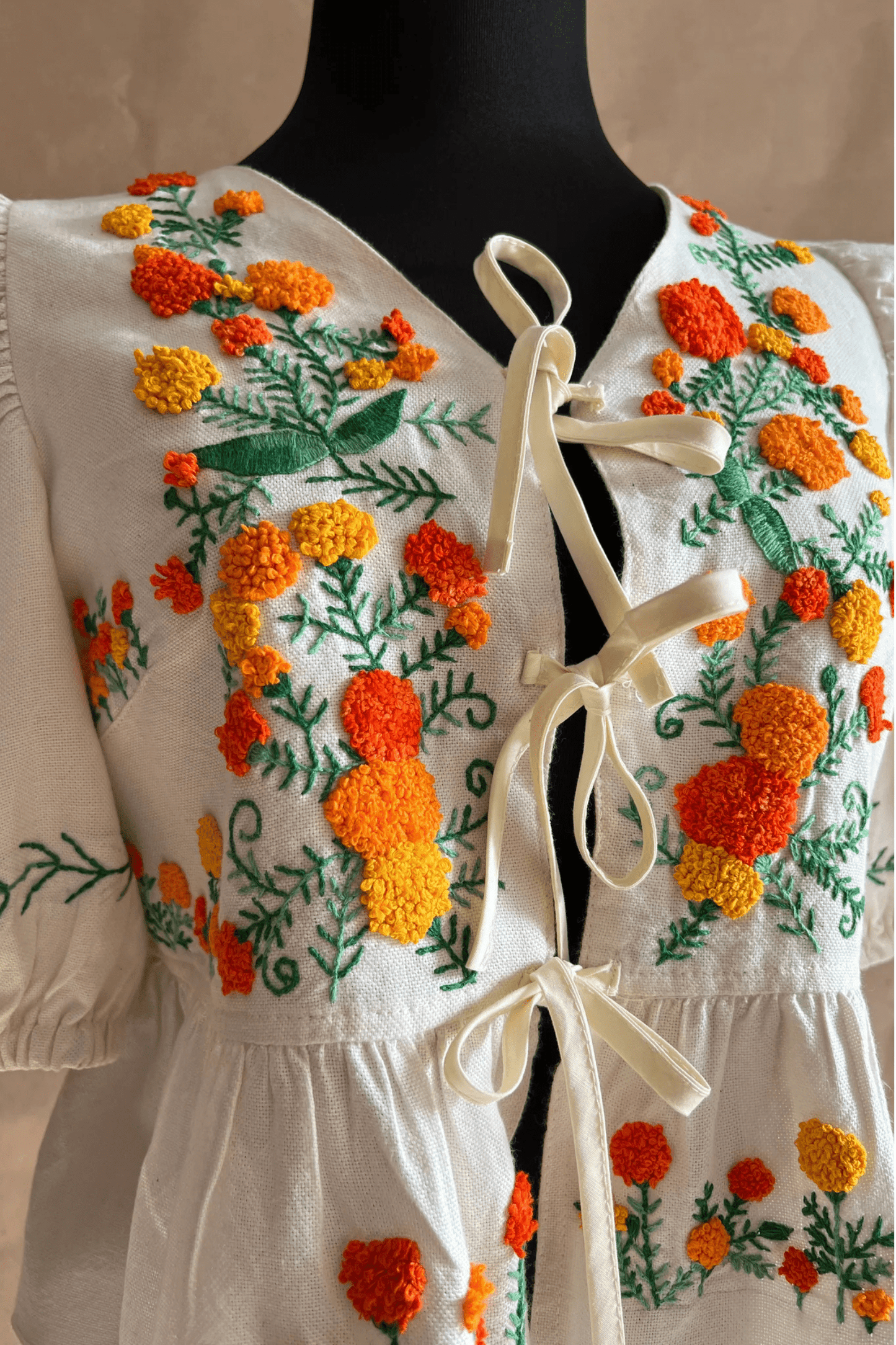 Cempasúchil Top - White - Cadena Collective