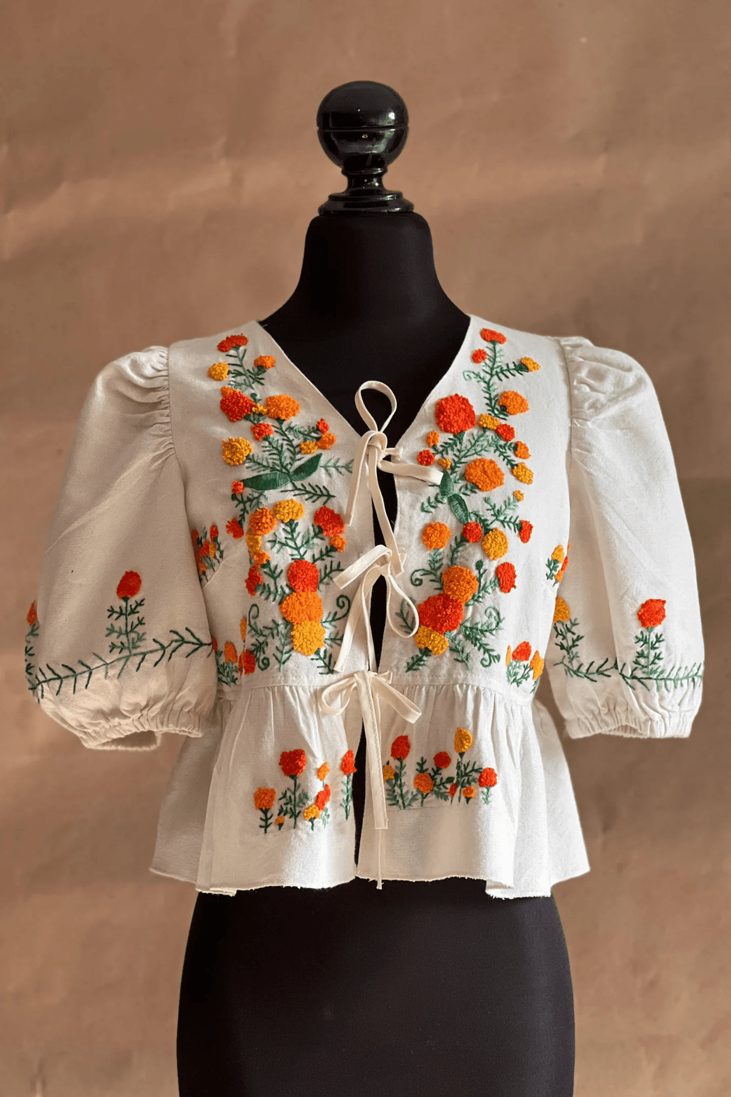 Cempasúchil Top - White - Cadena Collective