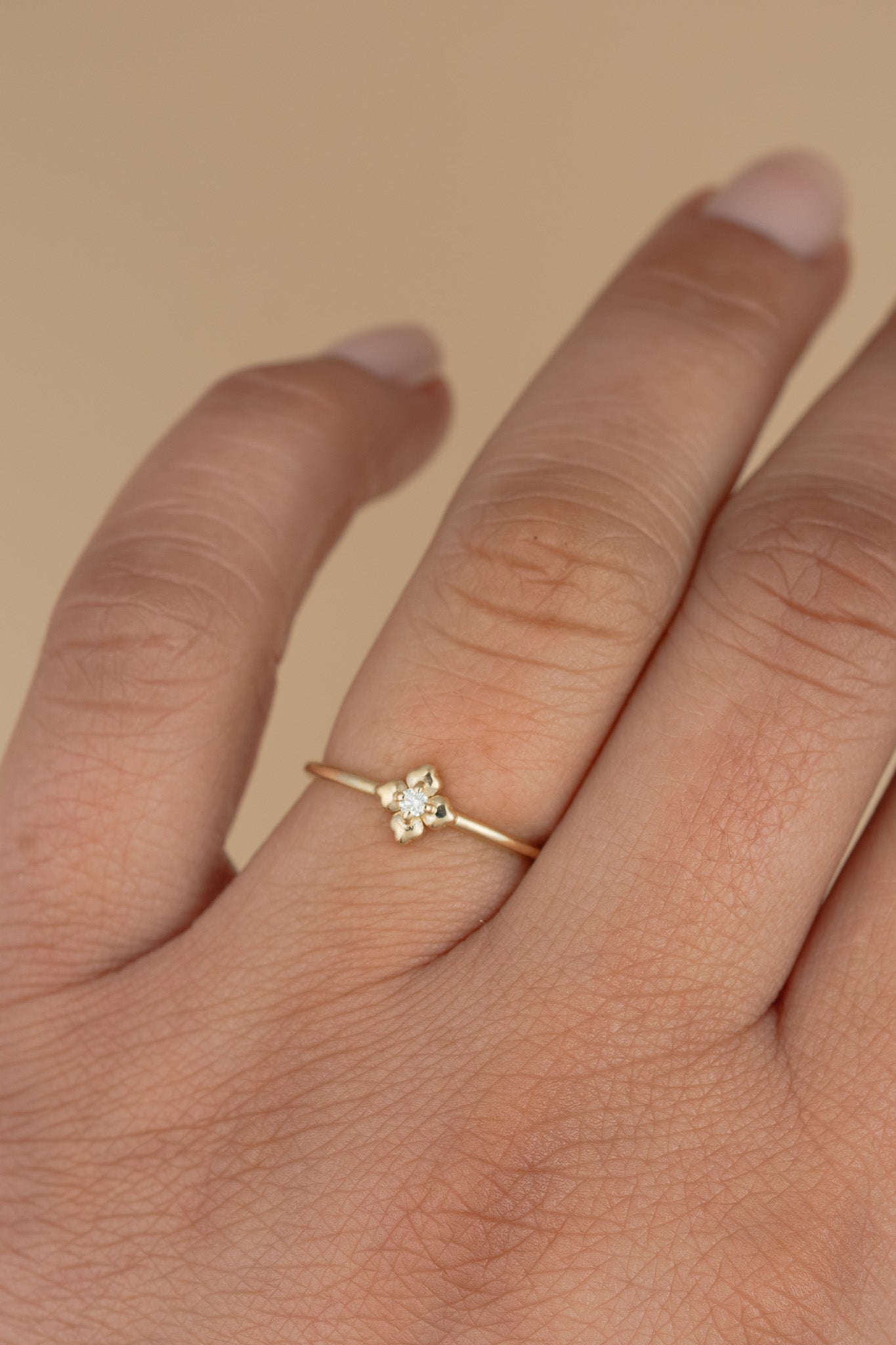 Diamond Mini Clover Talavera Ring - Cadena Collective