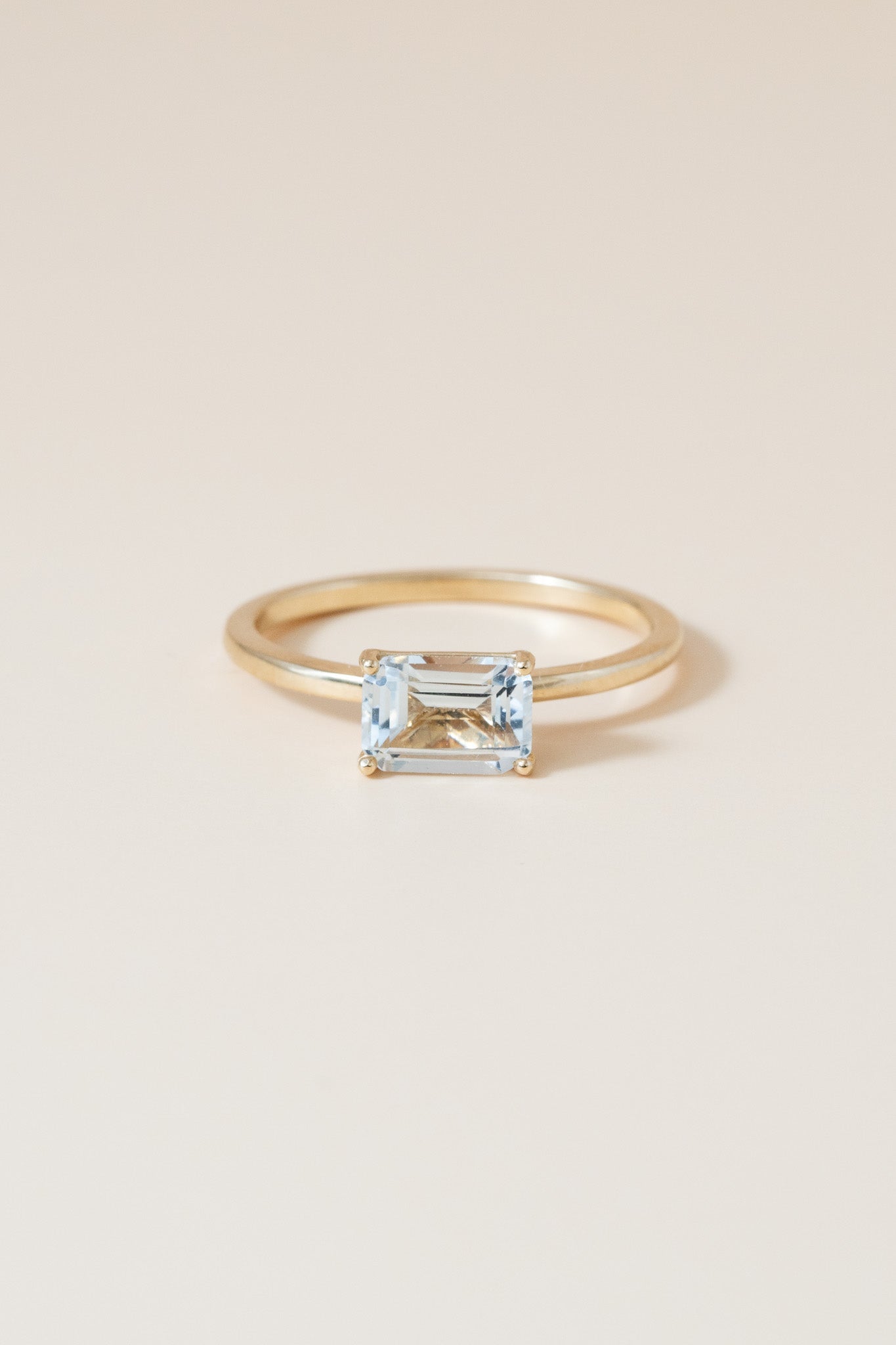 East West Emerald Cut Diamond Ring - Cadena Collective