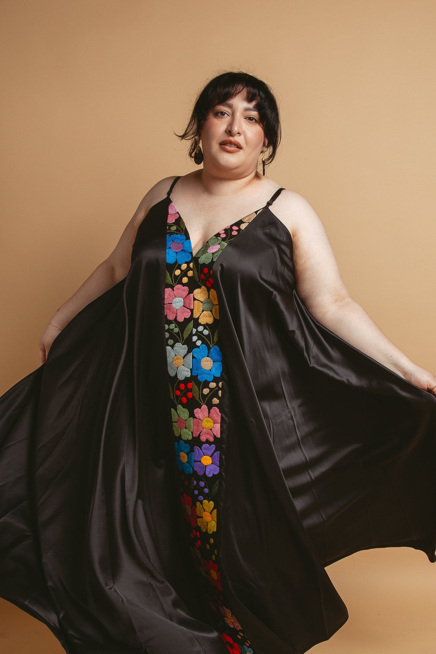 Floral Silk Dress - Nayibi Mxico Floral Silk Dress - Nayibi Mxico