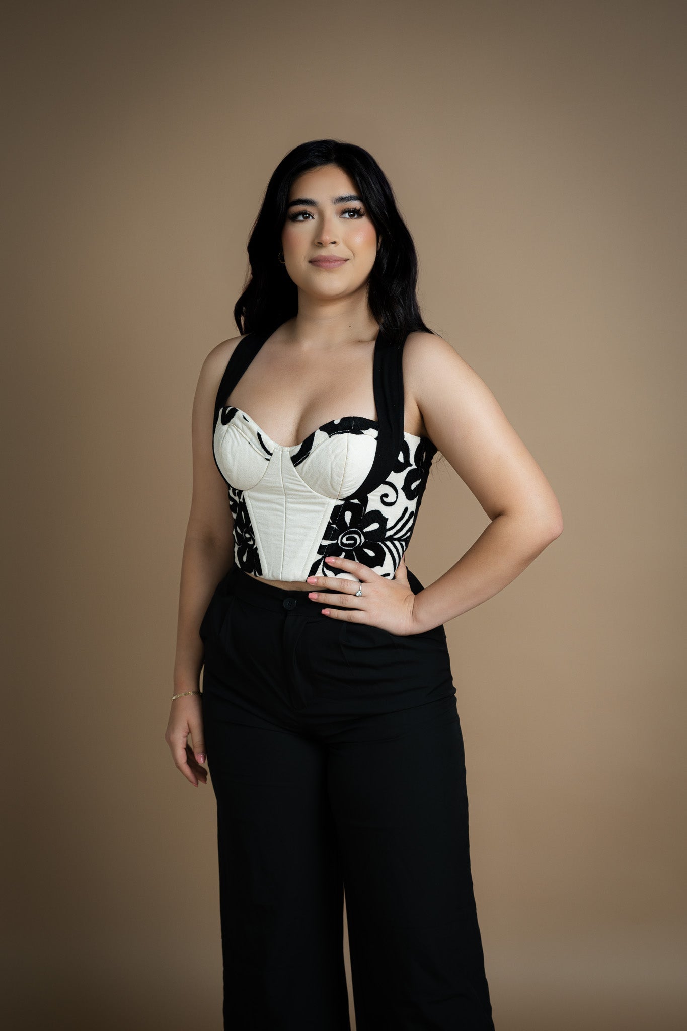 Flores Embroidered Bustier - Cadena Collective