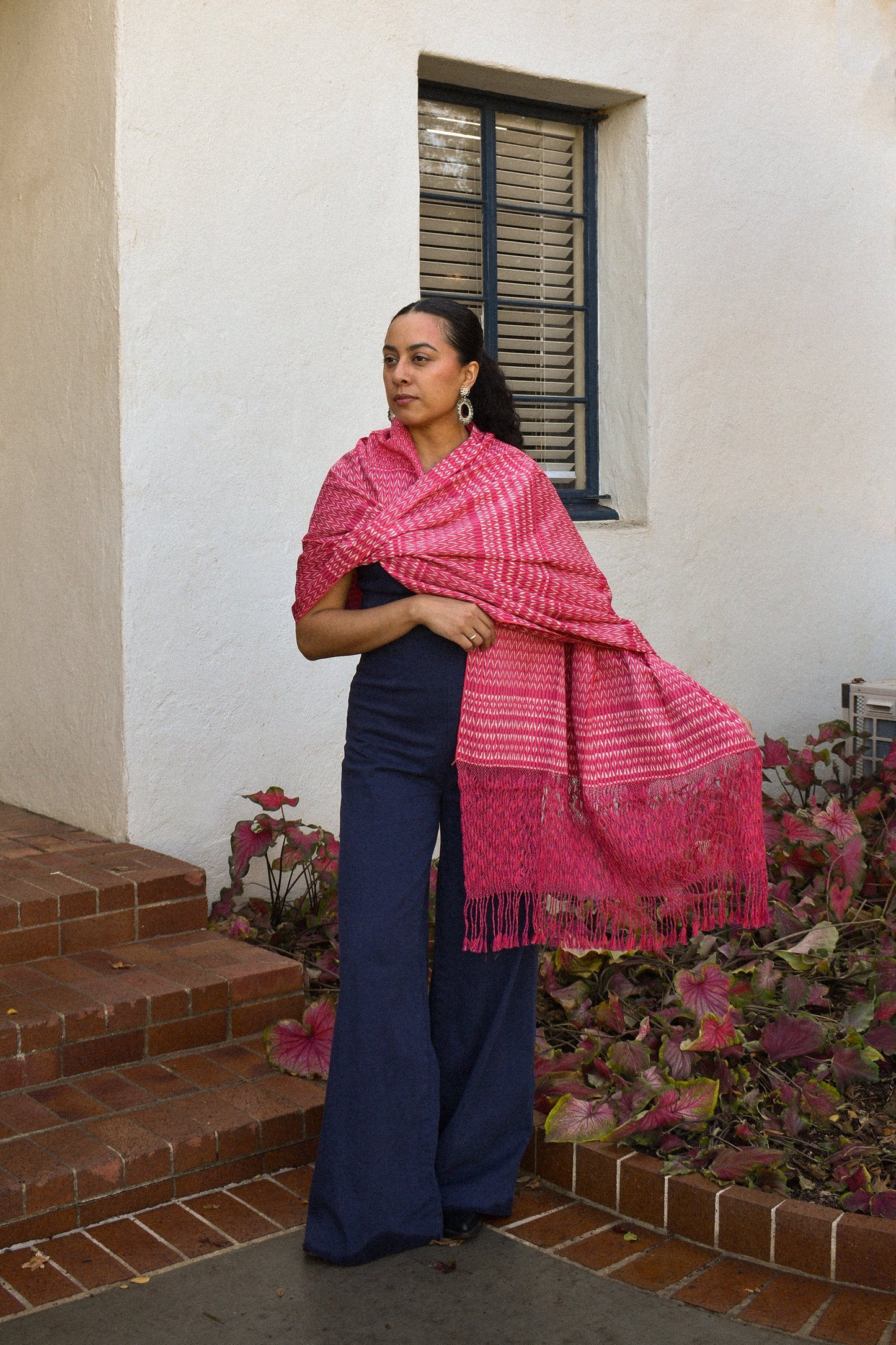 Large Rebozo - Fuchsia - Cadena Collective