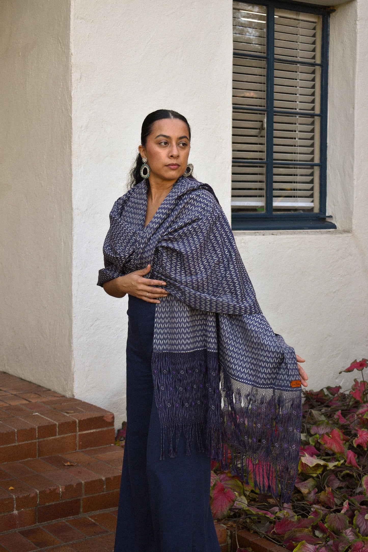 Large Rebozo - Grey - Cadena Collective