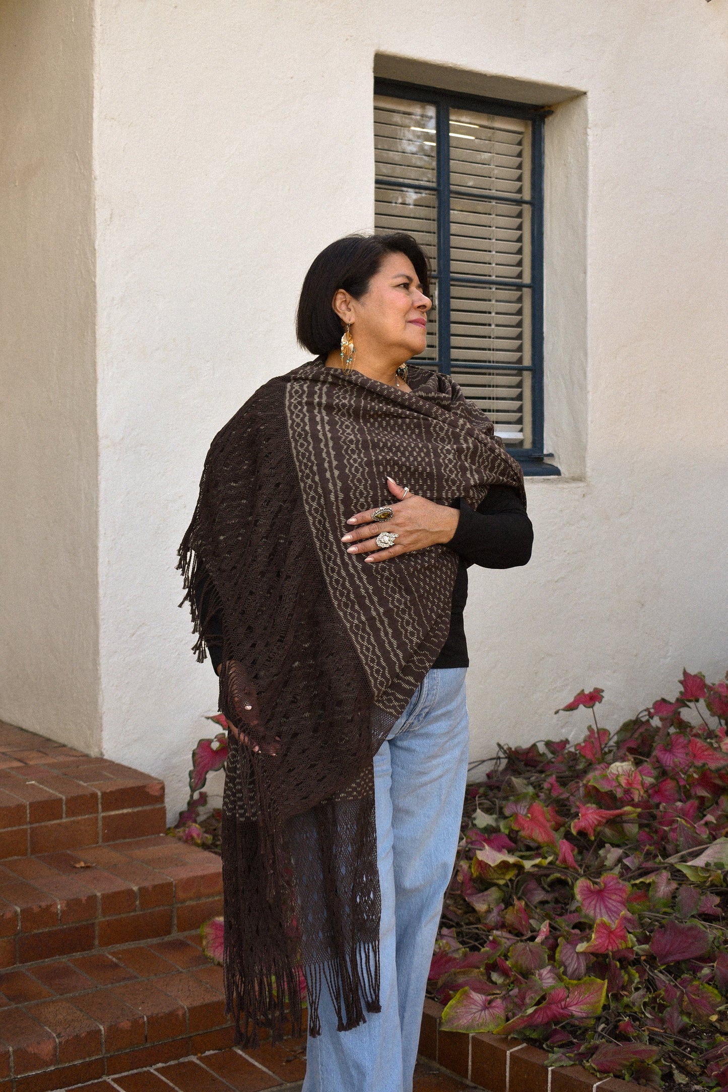 Large Rebozo - Tabaco - Cadena Collective