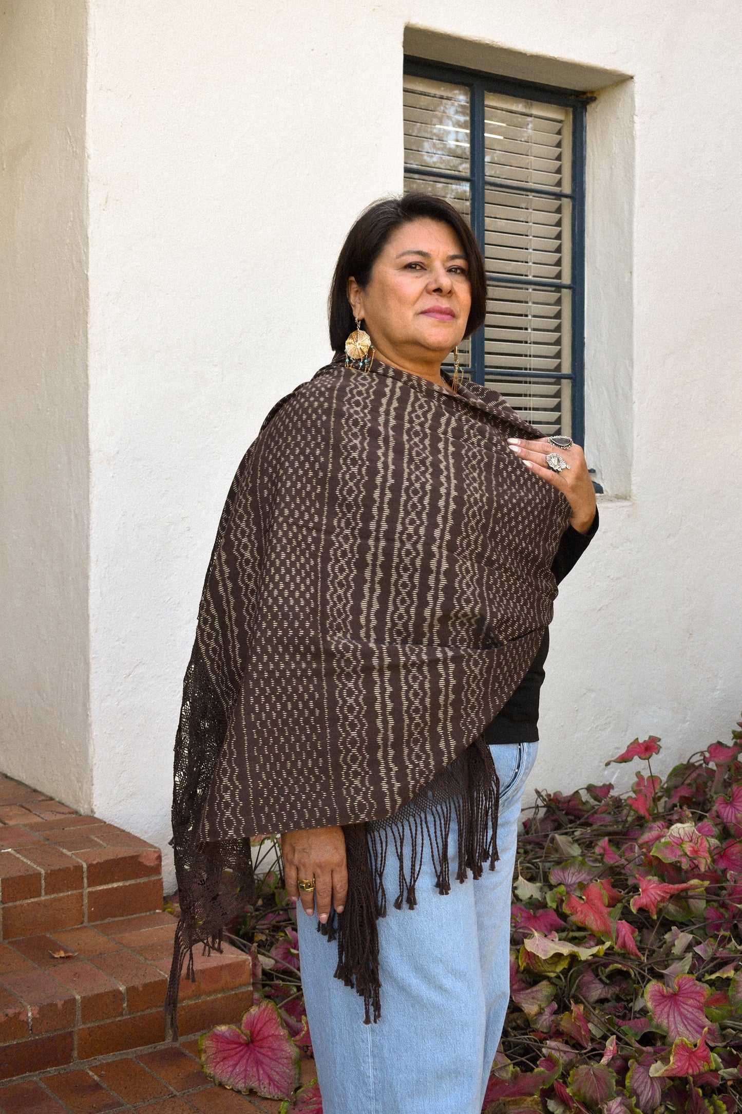 Large Rebozo - Tabaco - Cadena Collective