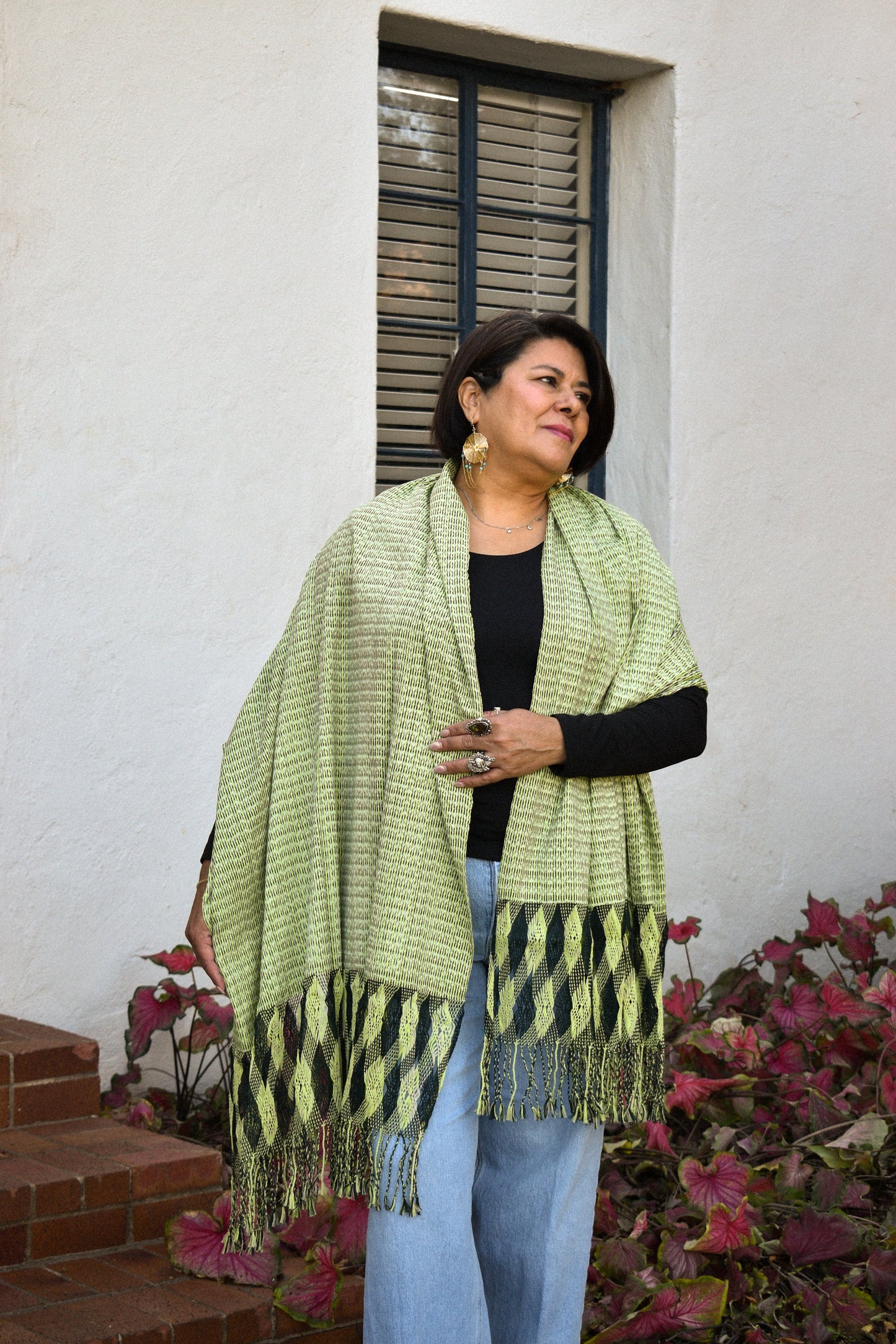 Large Rebozo - Verde - Cadena Collective