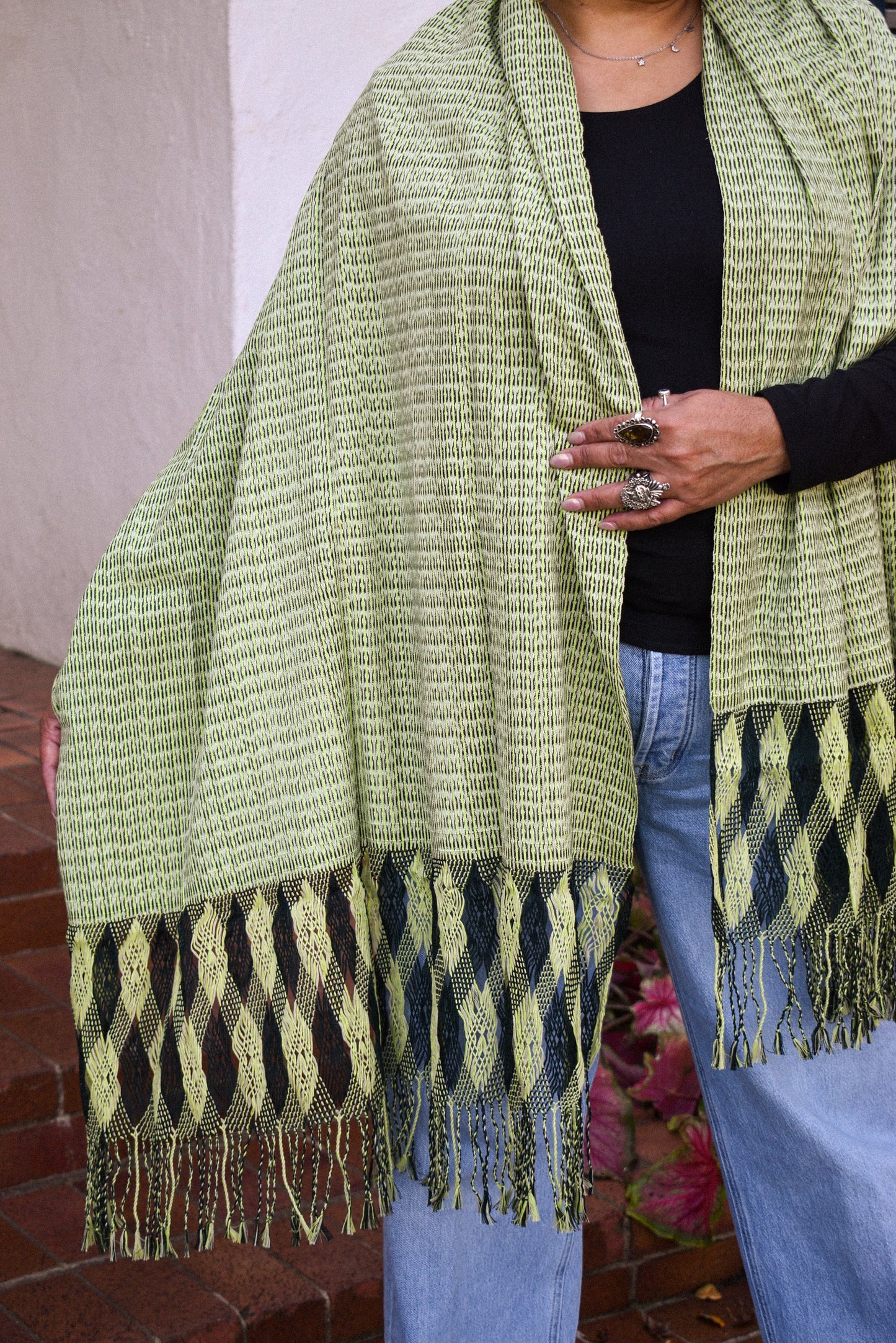 Large Rebozo - Verde - Cadena Collective