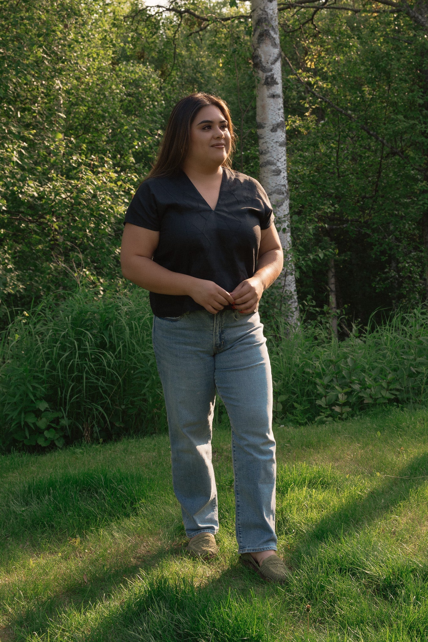 Linen Betaza Huipil - Black - Cadena Collective