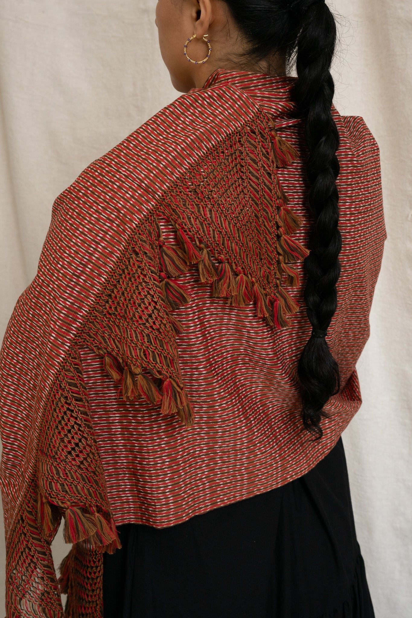 Medium Rebozo - Rust - Cadena Collective