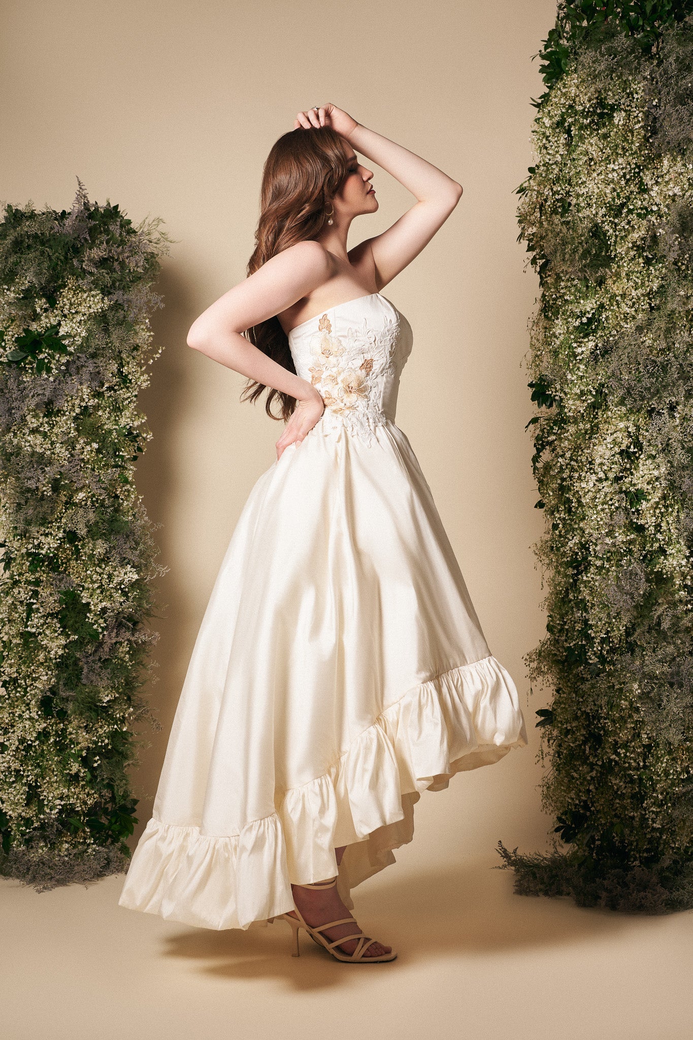 Mink Floral Dress - Cadena Collective