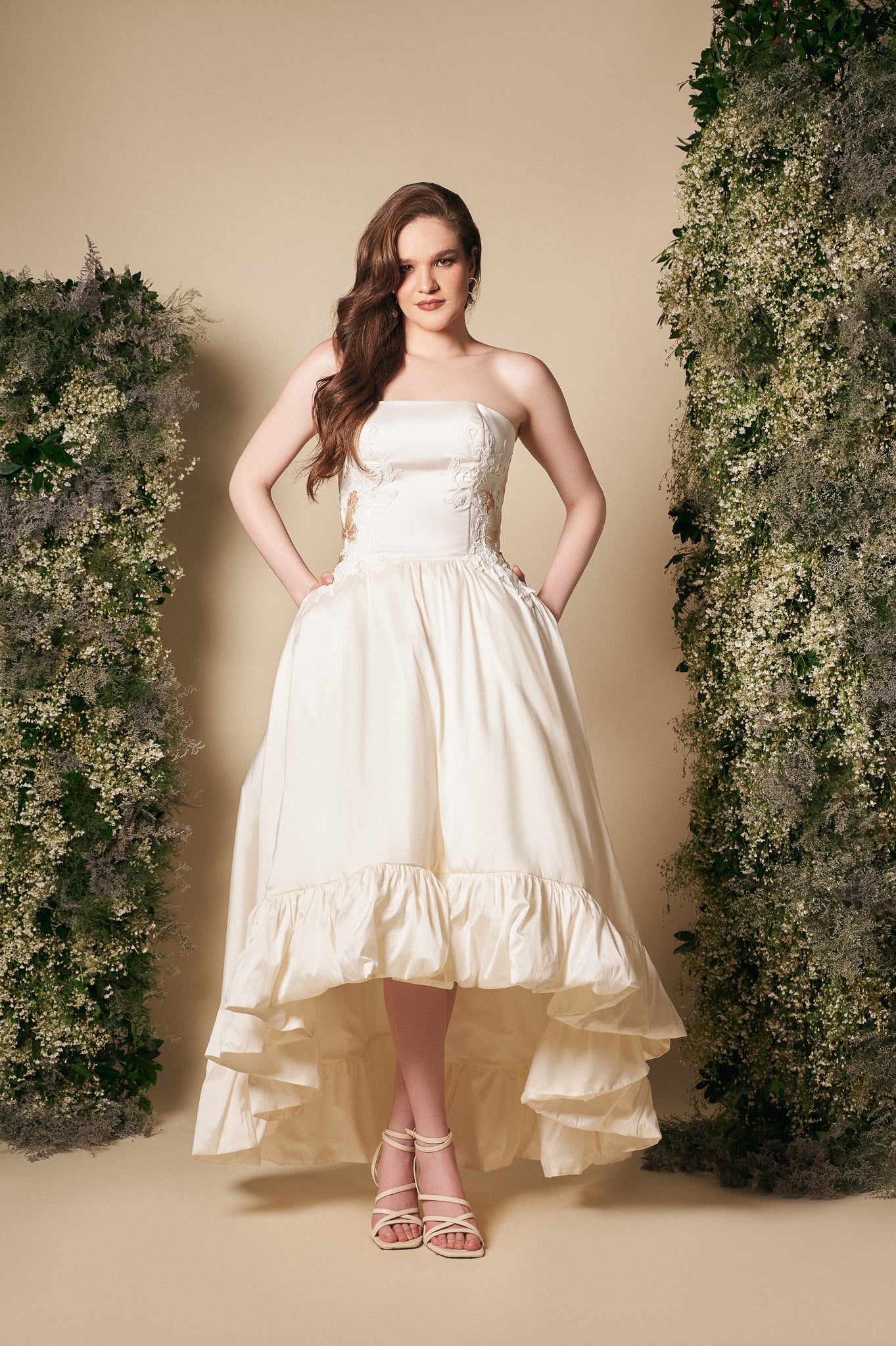 Mink Floral Dress - Cadena Collective