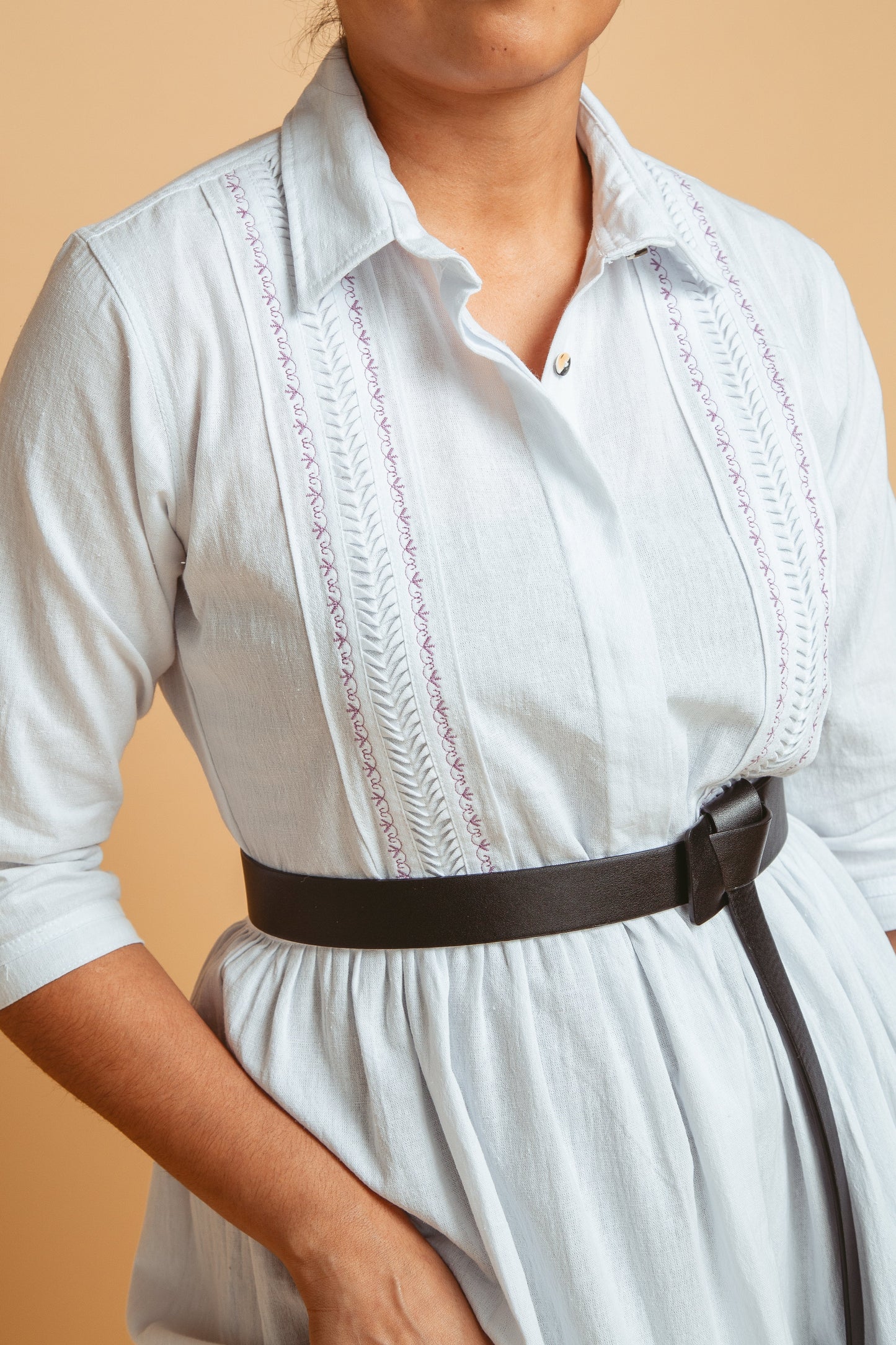 Naila Midi Dress - White - Cadena Collective