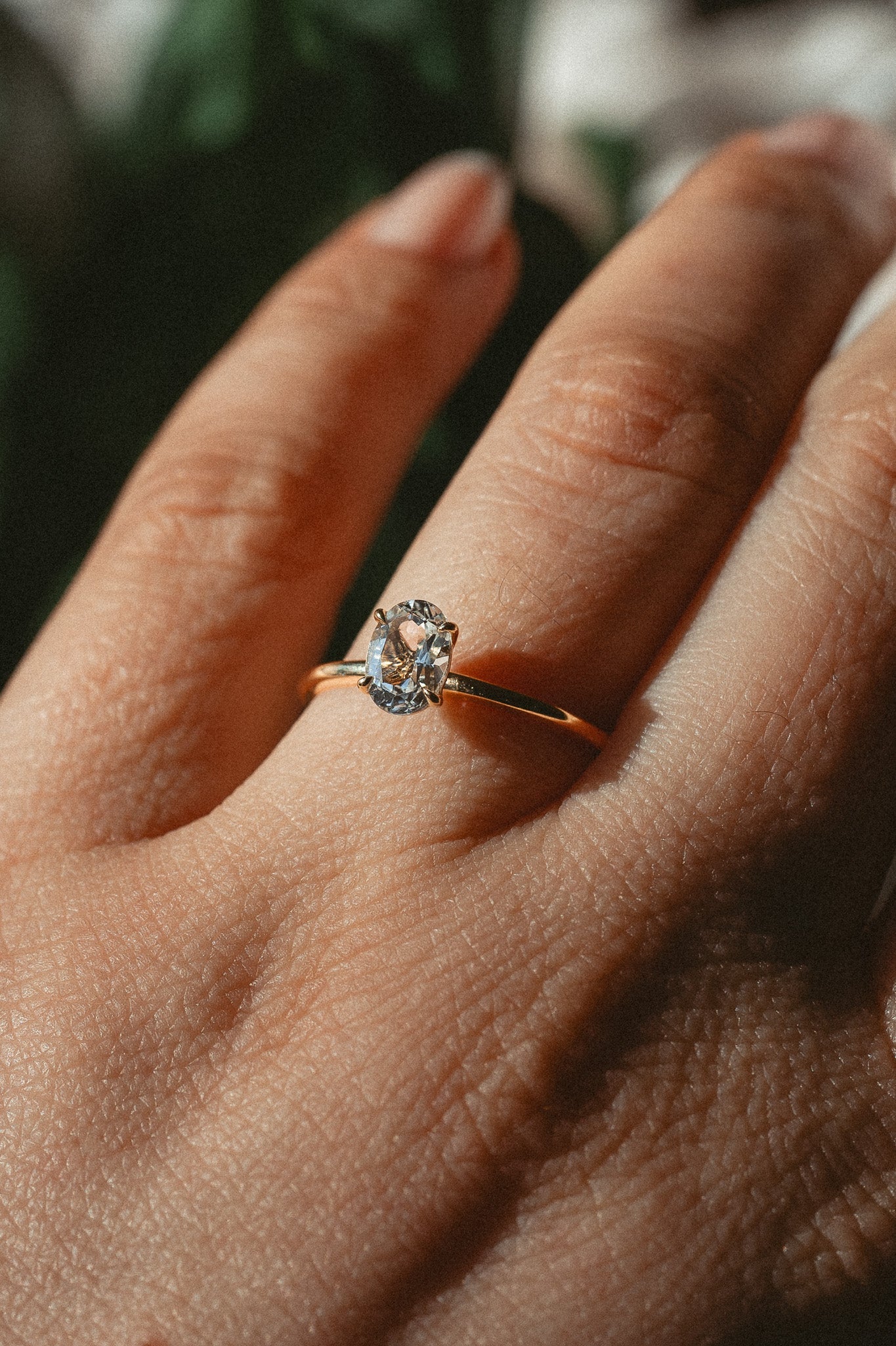 Oval Diamond Solitaire Ring - Cadena Collective
