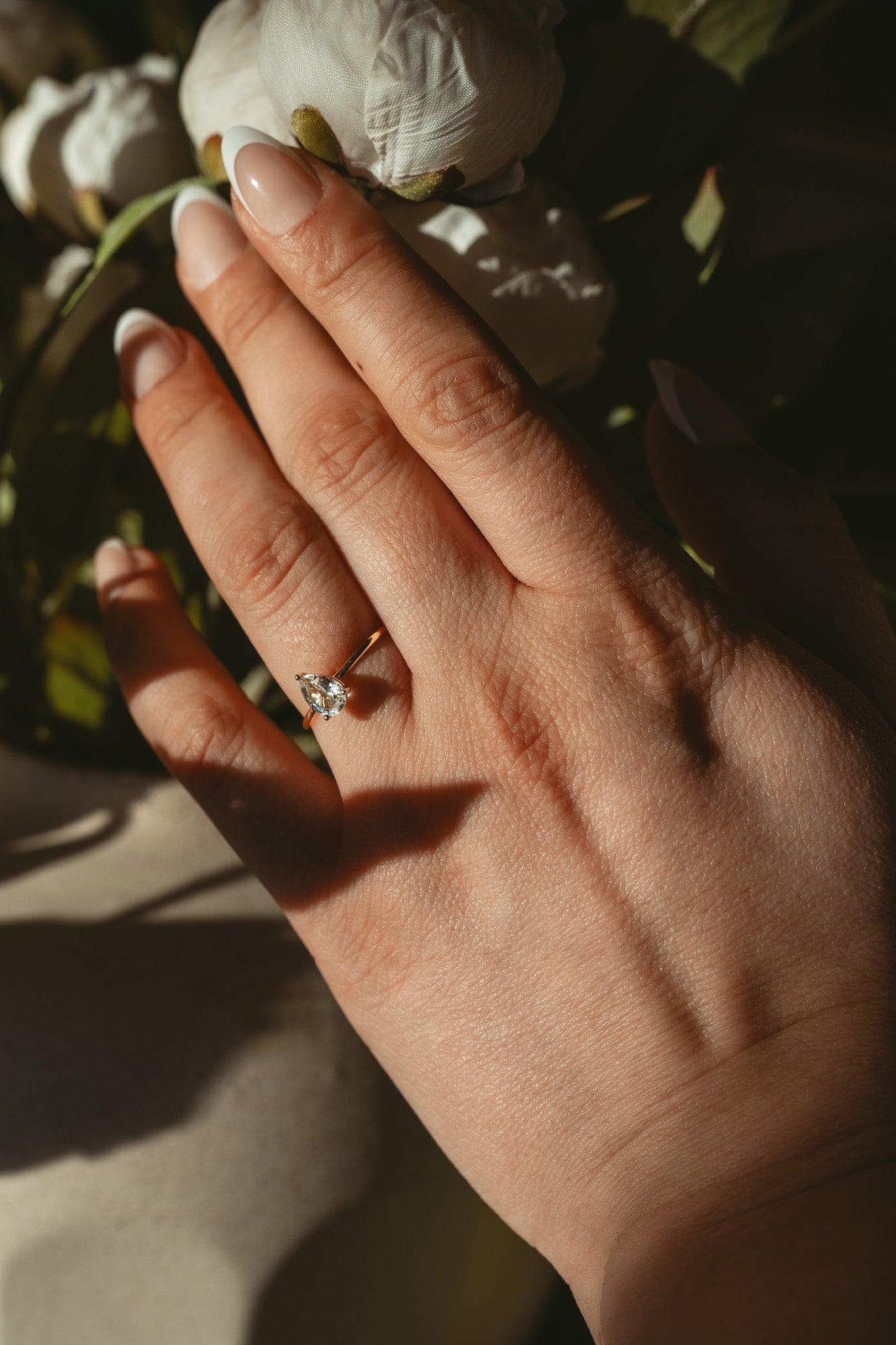 Pear Diamond Solitaire Ring - Cadena Collective