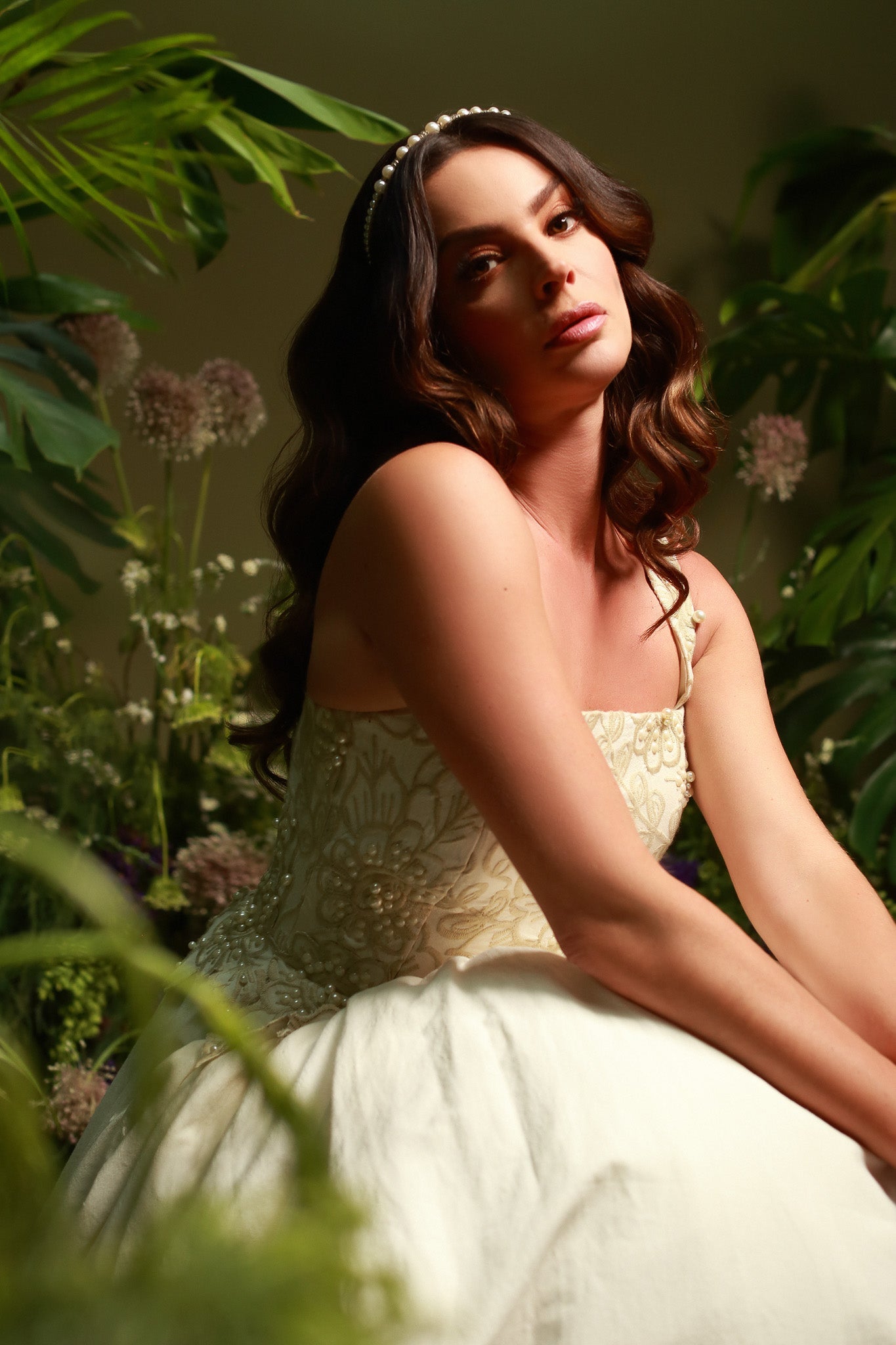 Pearl Floral Dress - Cadena Collective