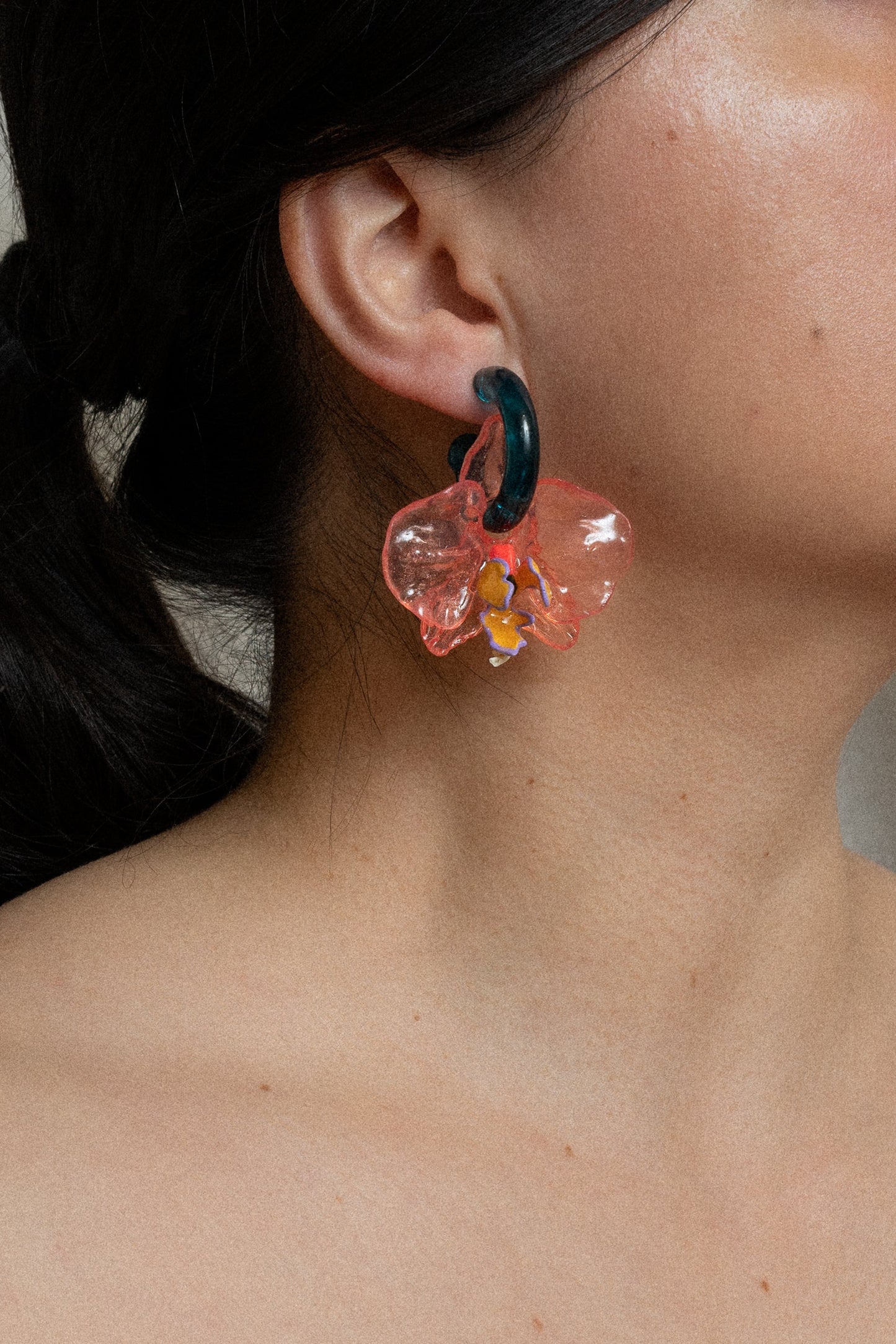 Pink Orchid Drop Earrings - Cadena Collective