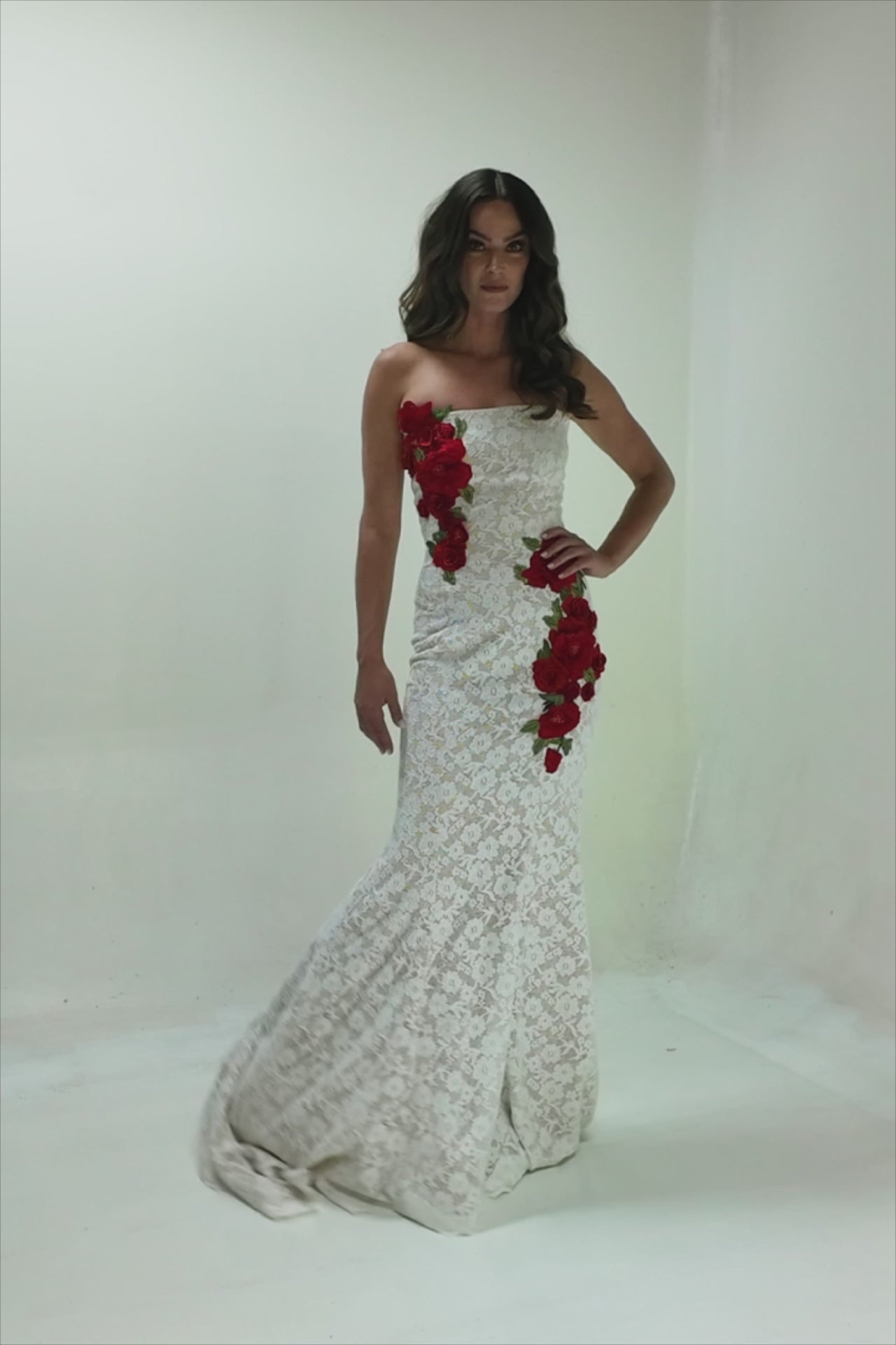 Floral Lace Mermaid Dress