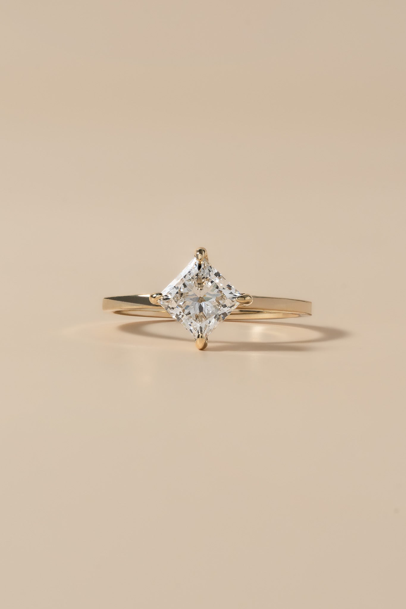 Princess Cut Diamond Compass Ring