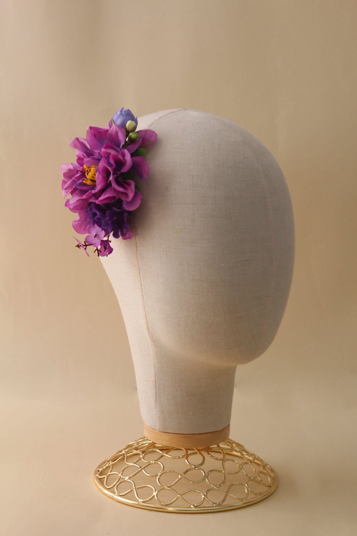 Purple Flower Comb - Cadena Collective
