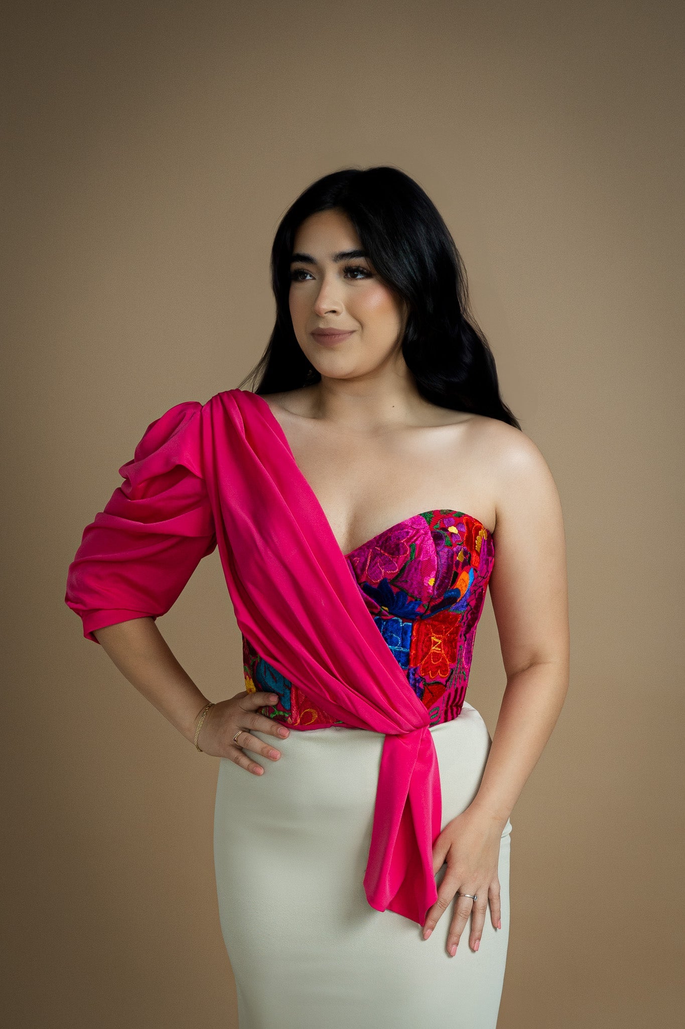 Rosa Embroidered Bustier - Cadena Collective