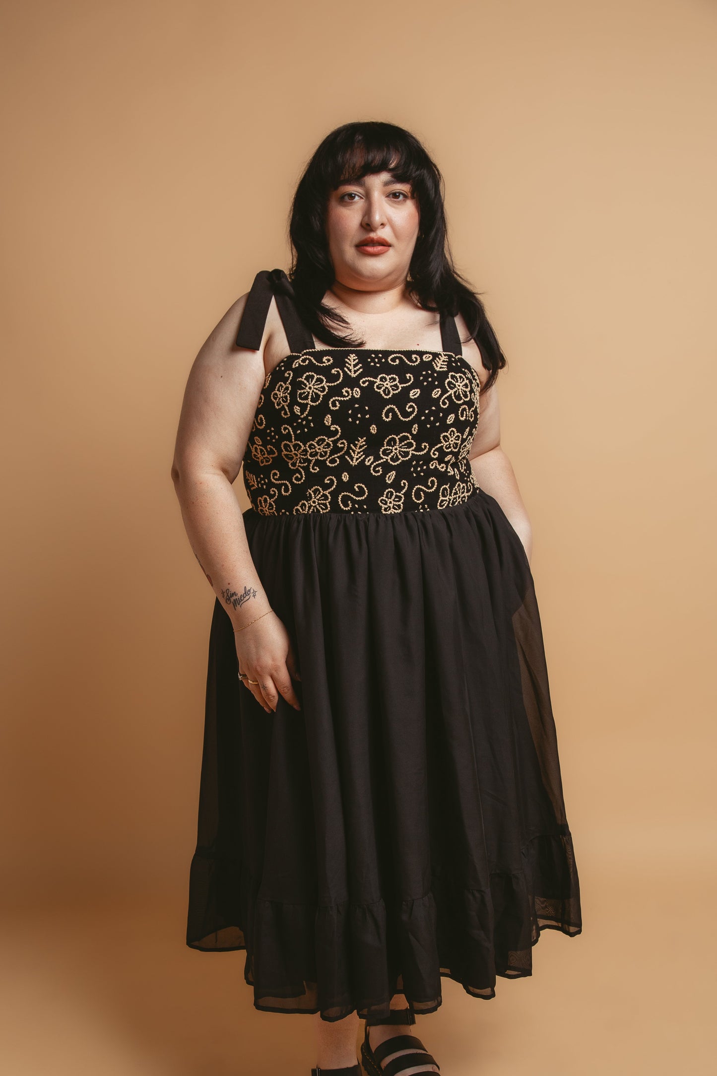 Santa Cruz Embroidered Dress - Cadena Collective