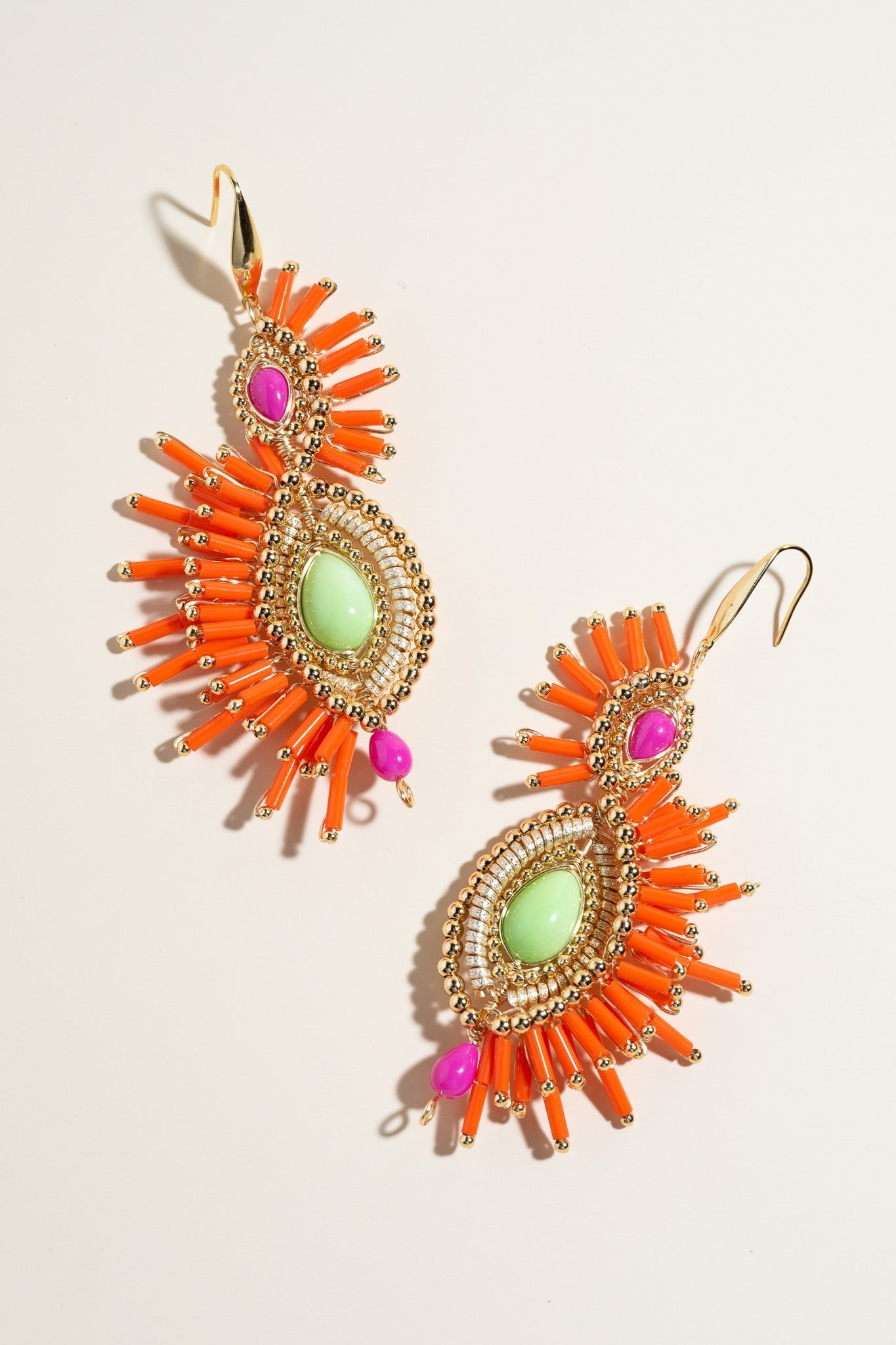 Serena Drop Earrings - Orange - Cadena Collective