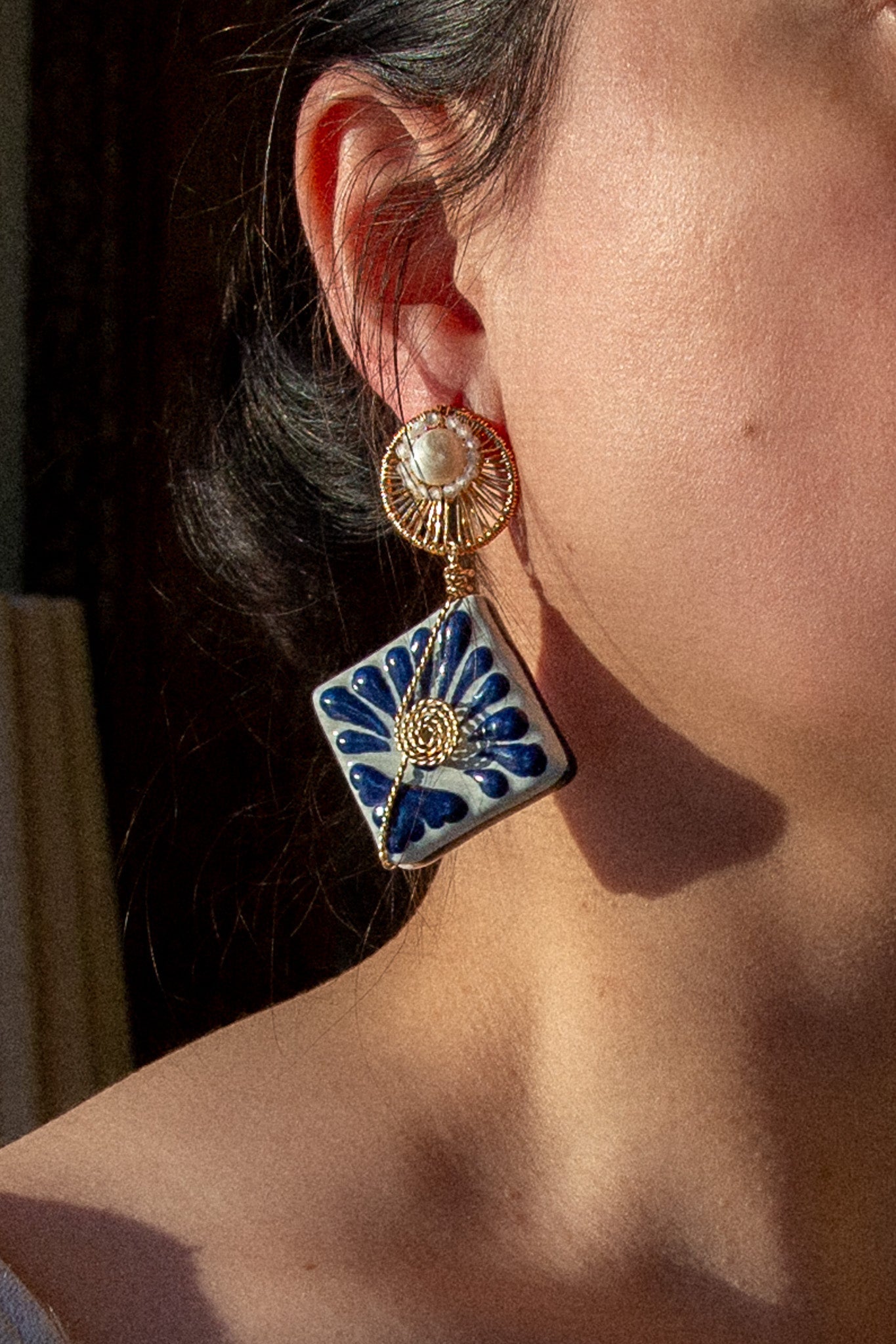 Talavera Drop Earrings - Cadena Collective
