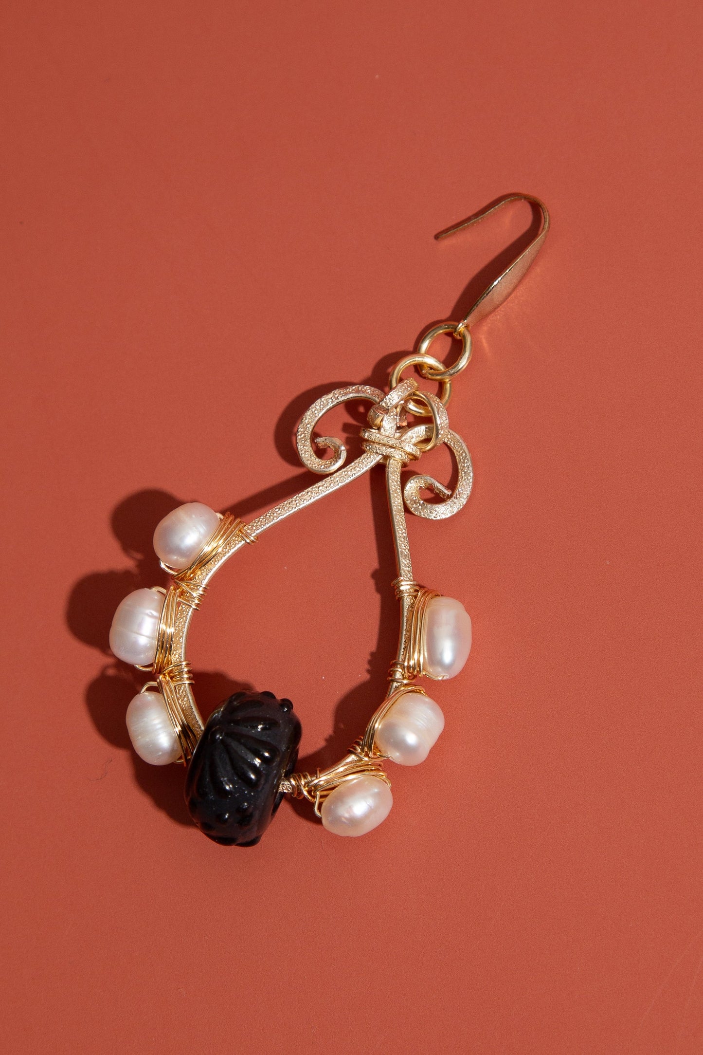 Talavera Tear Earrings - Black - Cadena Collective