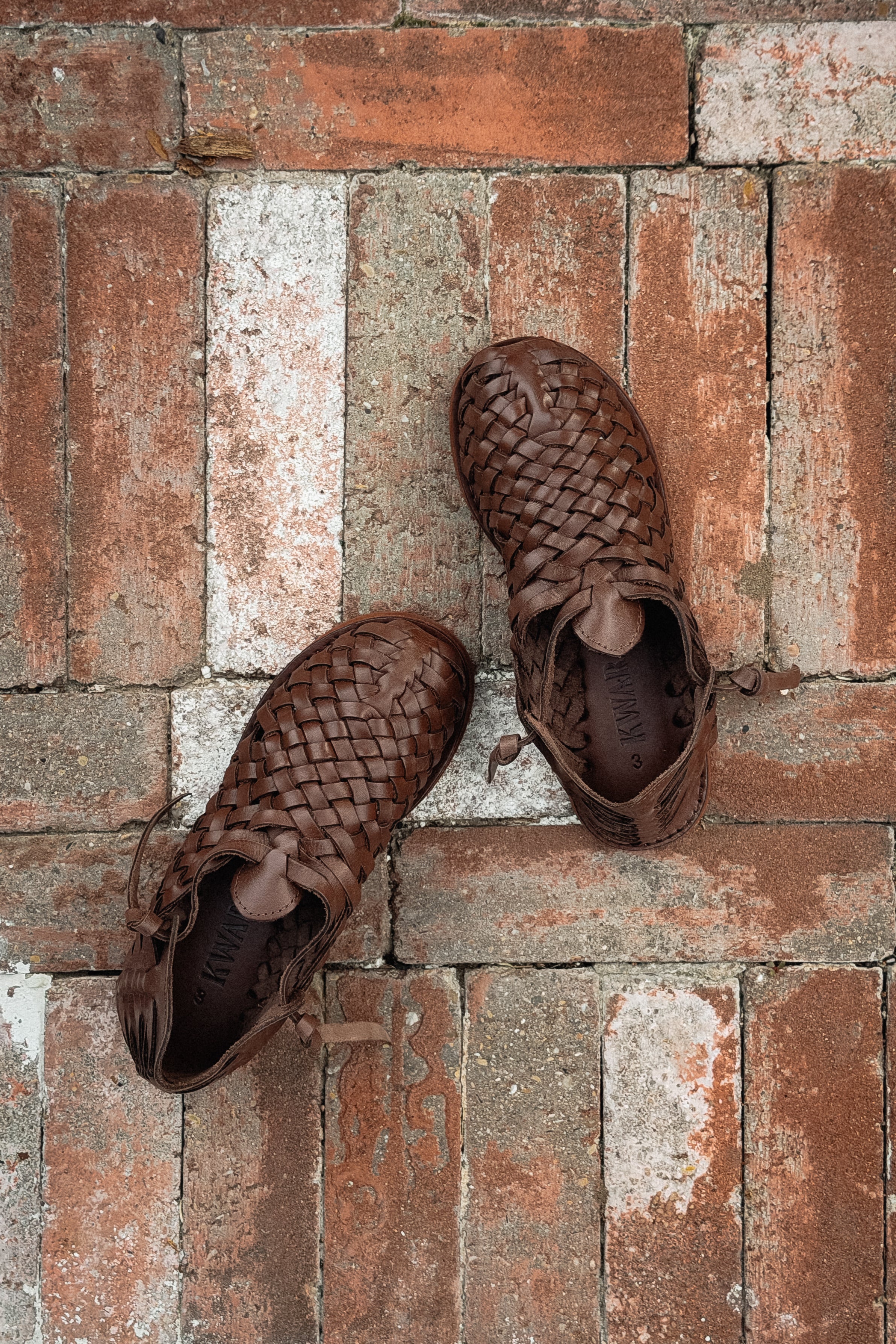 靴 THE RERACS 23.5 Leather Sandal Brown Tarasco Leather Huaraches | Handcrafted in Michoacán