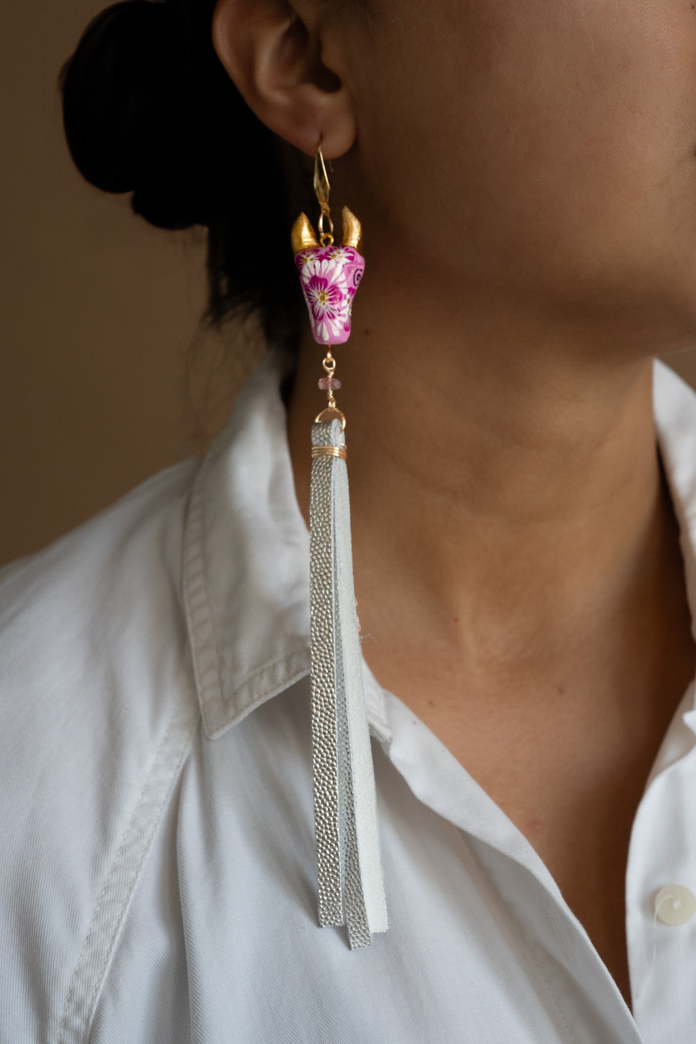 Toro Copal Earrings - Silver - Cadena Collective