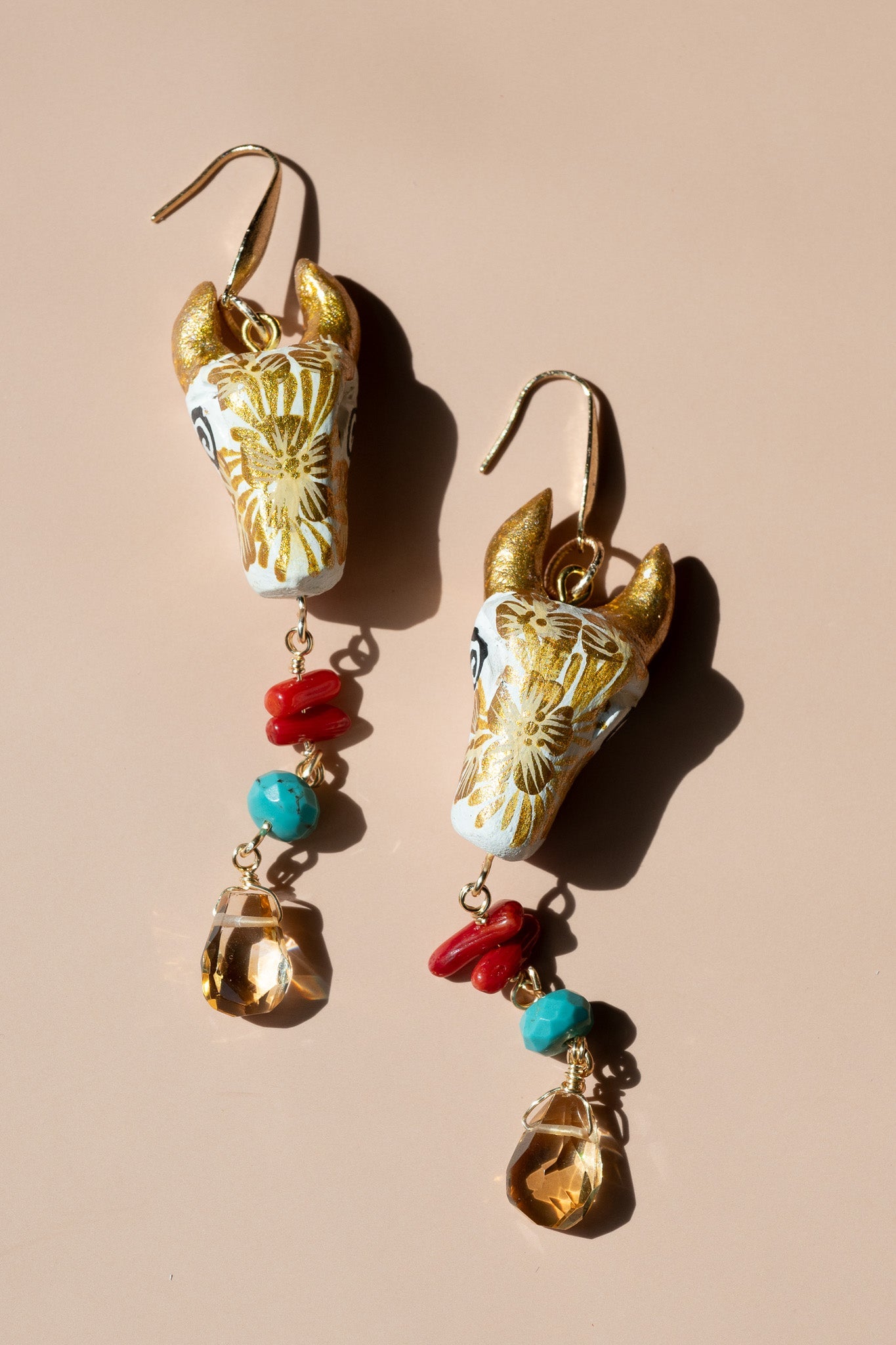 Toro Copal Earrings - White - Cadena Collective