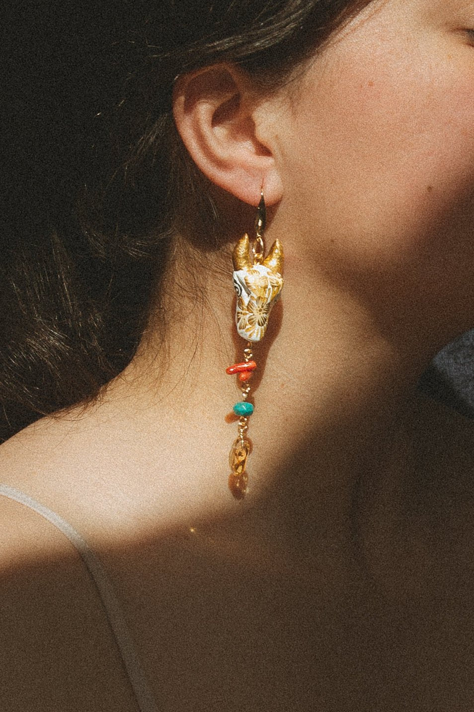 Toro Copal Earrings - White - Cadena Collective