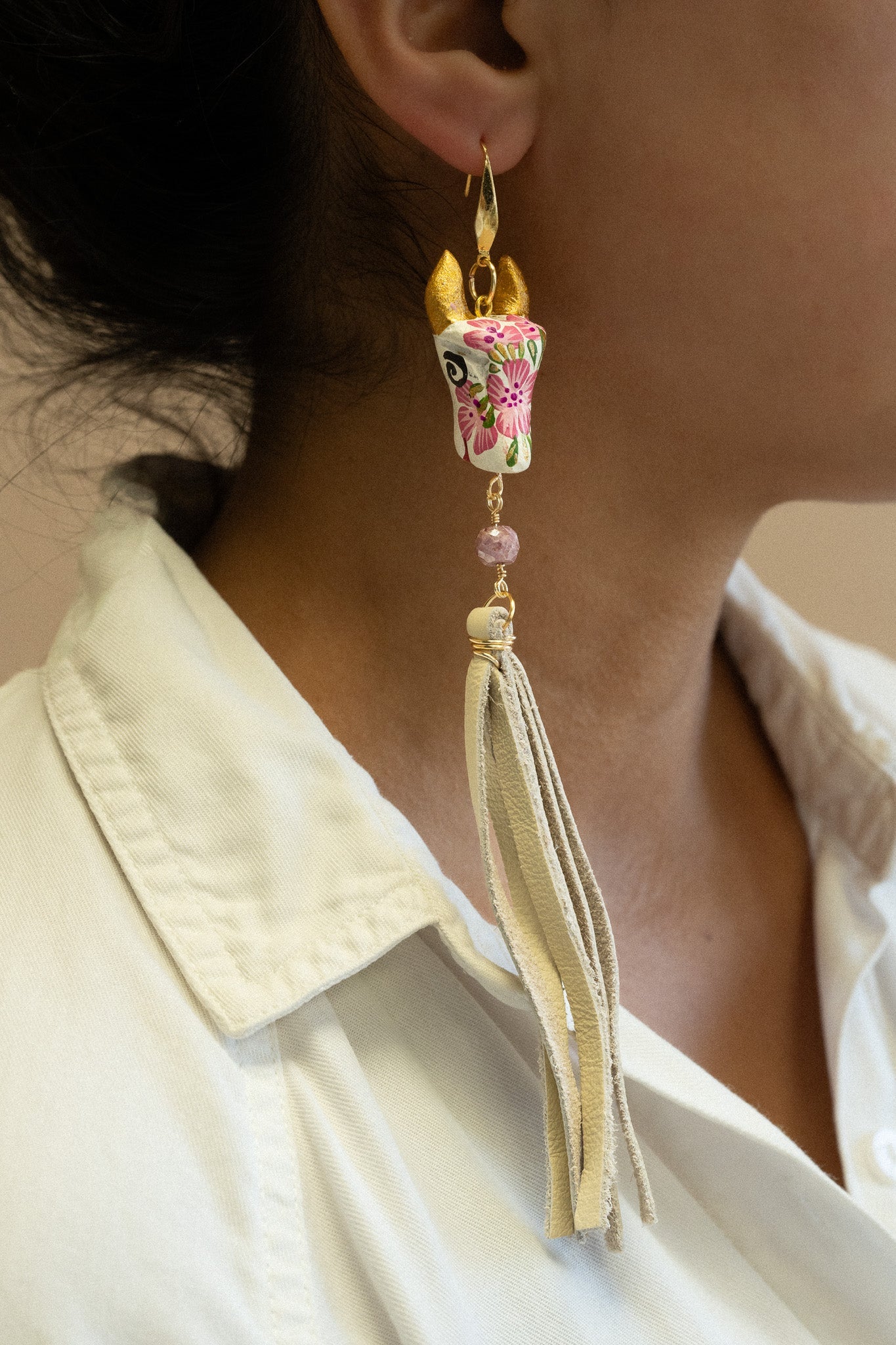 Toro Copal Earrings - White - Cadena Collective