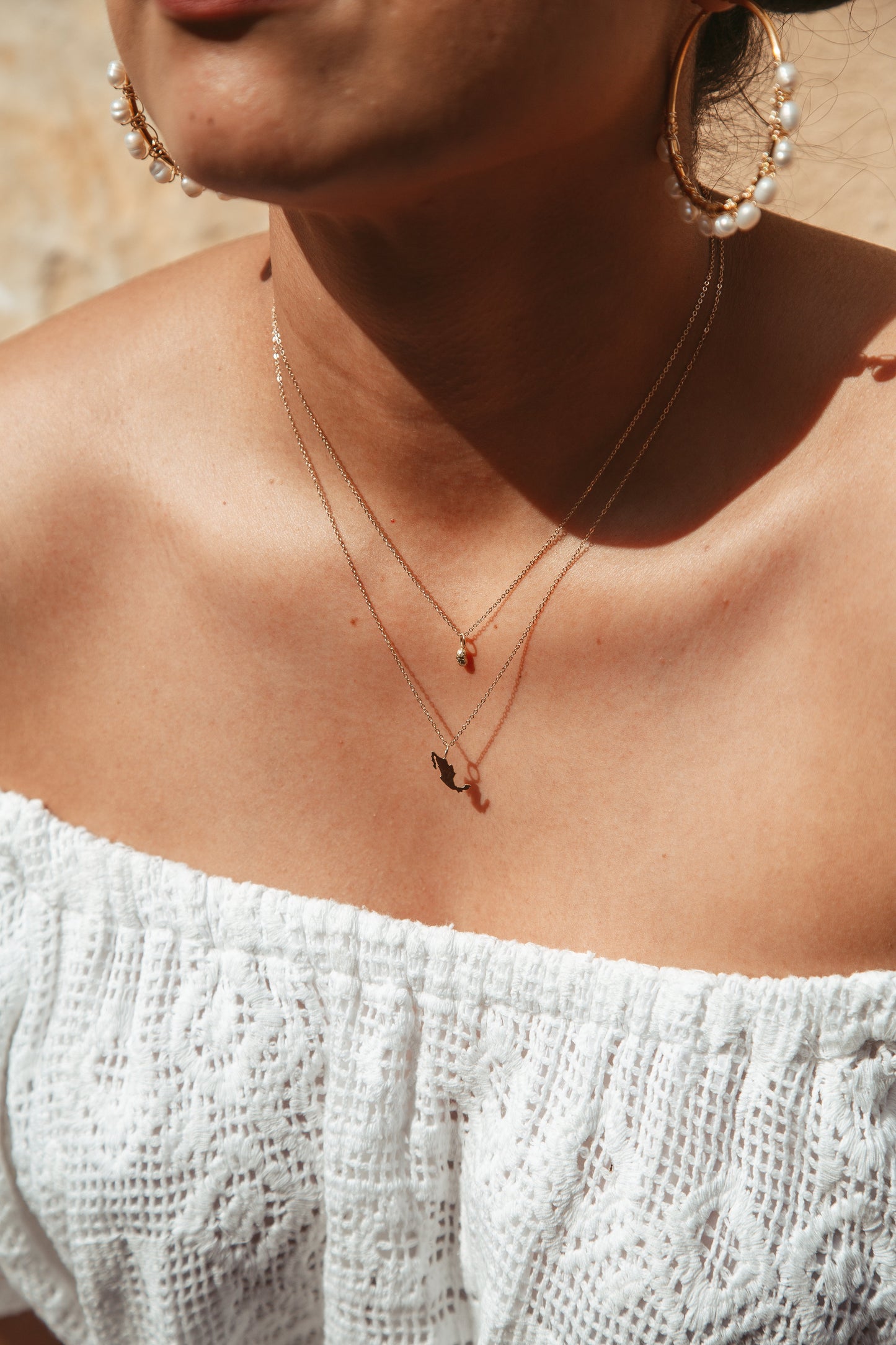 14K Mini Frijolito Necklace - Cadena Collective