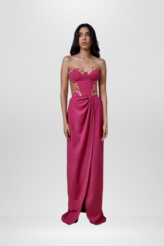 Load image into Gallery viewer, Pink Jalapa Embroidered Dress
