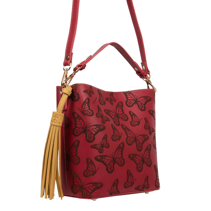 Mariposas Leather Mini Hobo