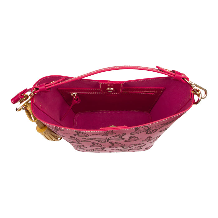Load image into Gallery viewer, Mariposas Leather Mini Hobo
