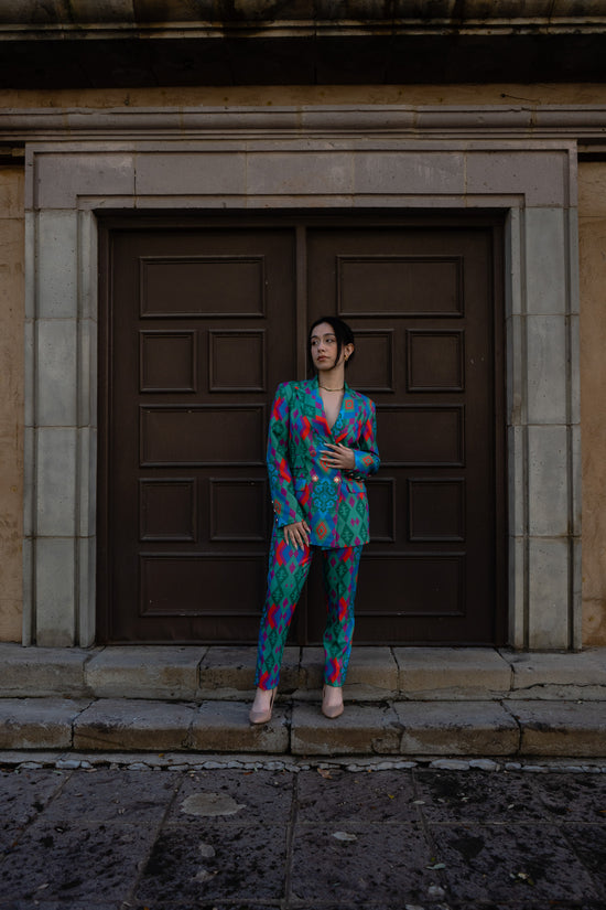 Wixa Rombos Double-Breasted Suit Blazer