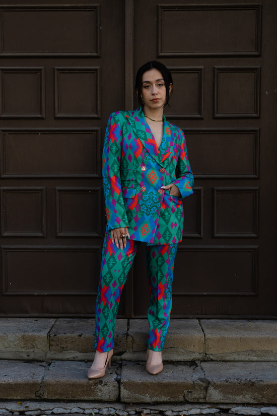 Wixa Rombos Double-Breasted Suit Blazer