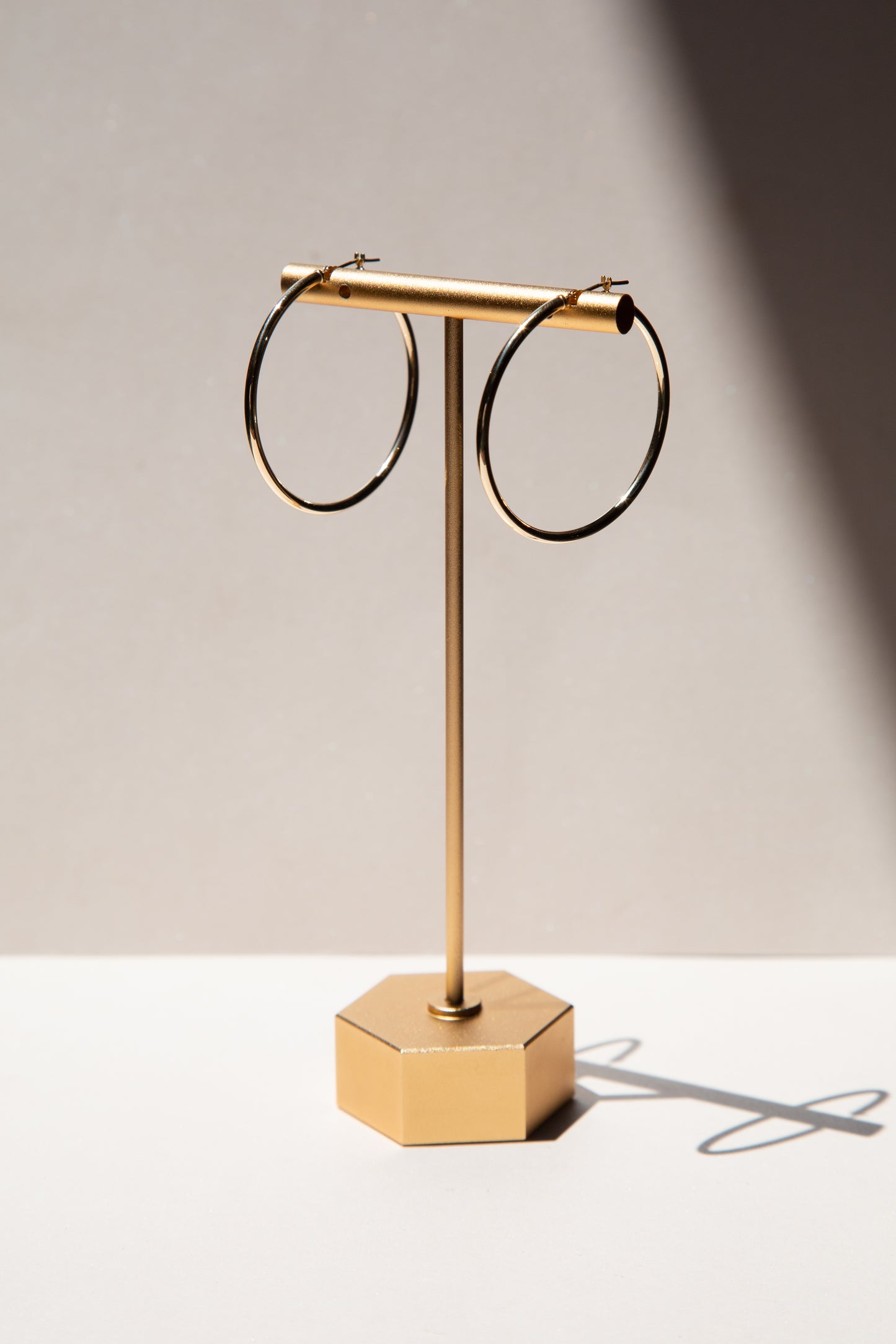 14K Gold Hoops 40mm