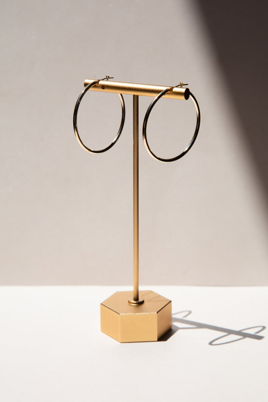 14K Gold Hoops 40mm
