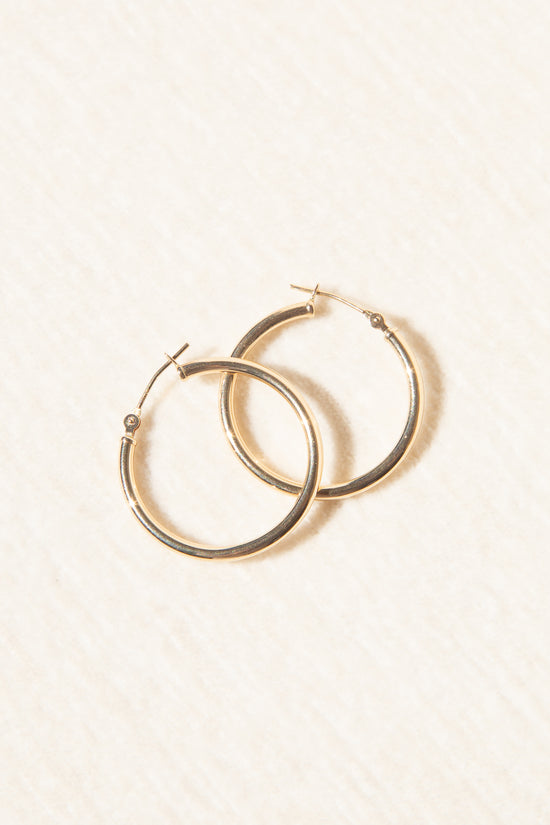Load image into Gallery viewer, 14K Gold Hoops 25mm
