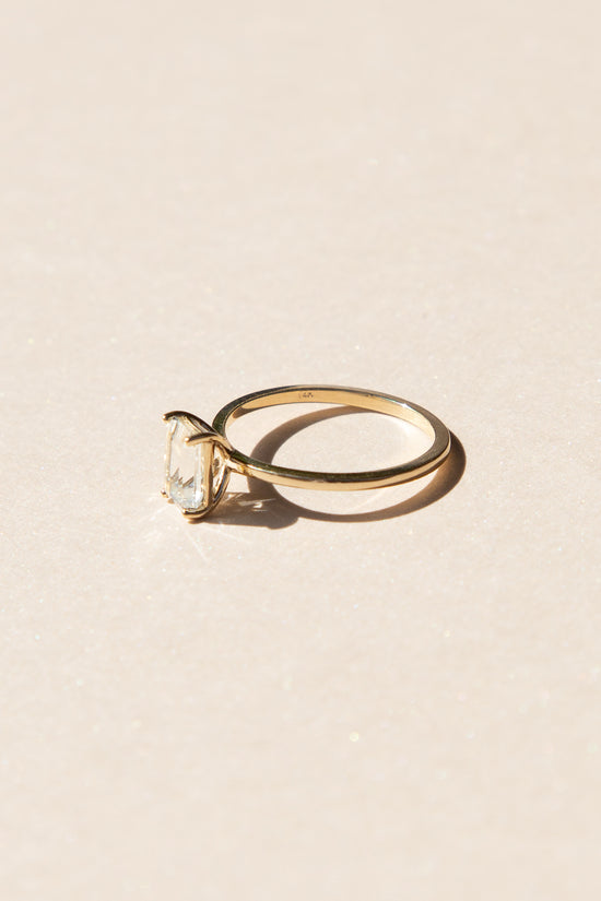 Emerald Cut Topaz 14K Ring