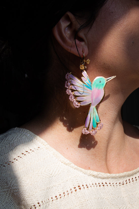 Load image into Gallery viewer, Colibrí Drop Earrings
