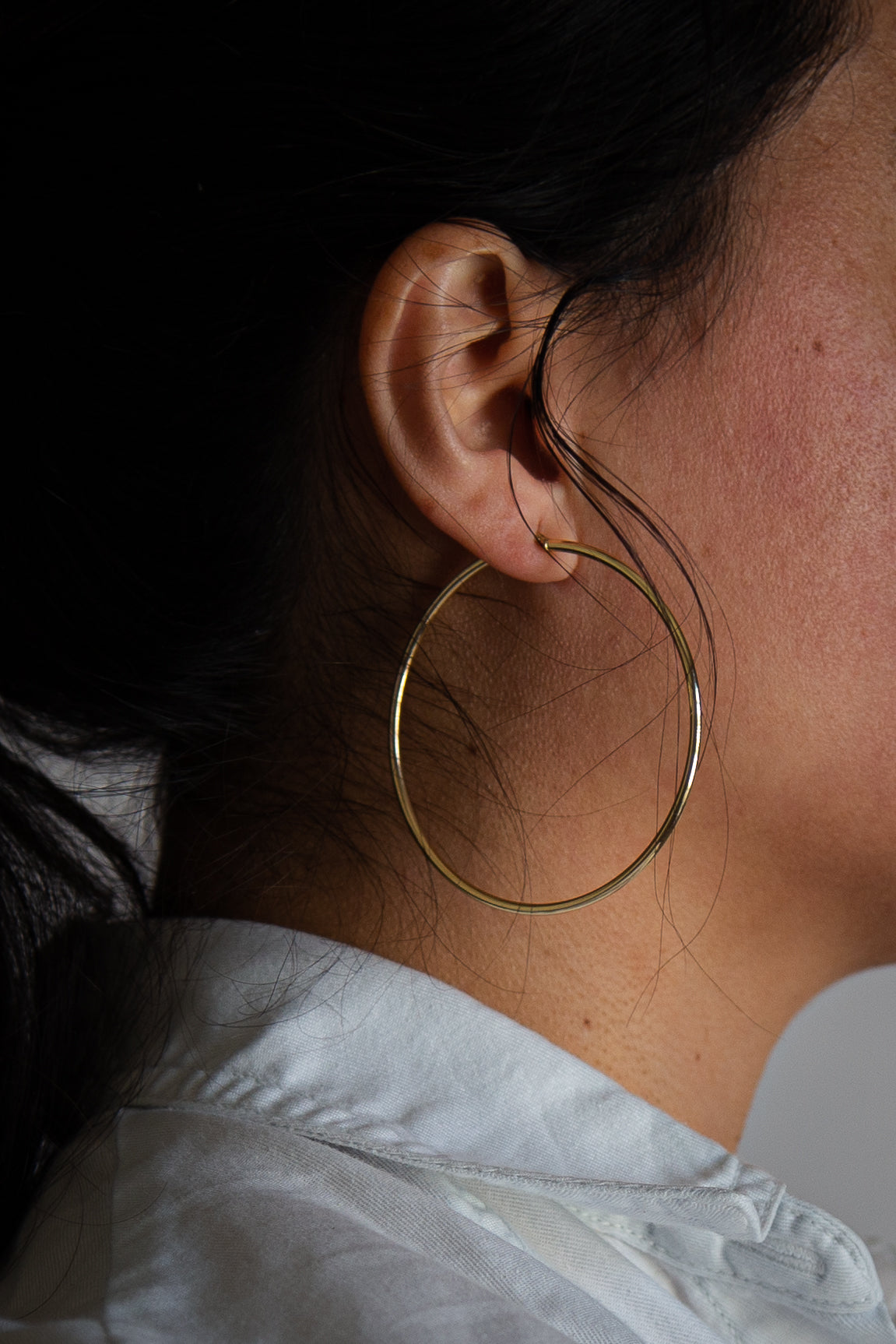 14K Gold Hoops 60mm