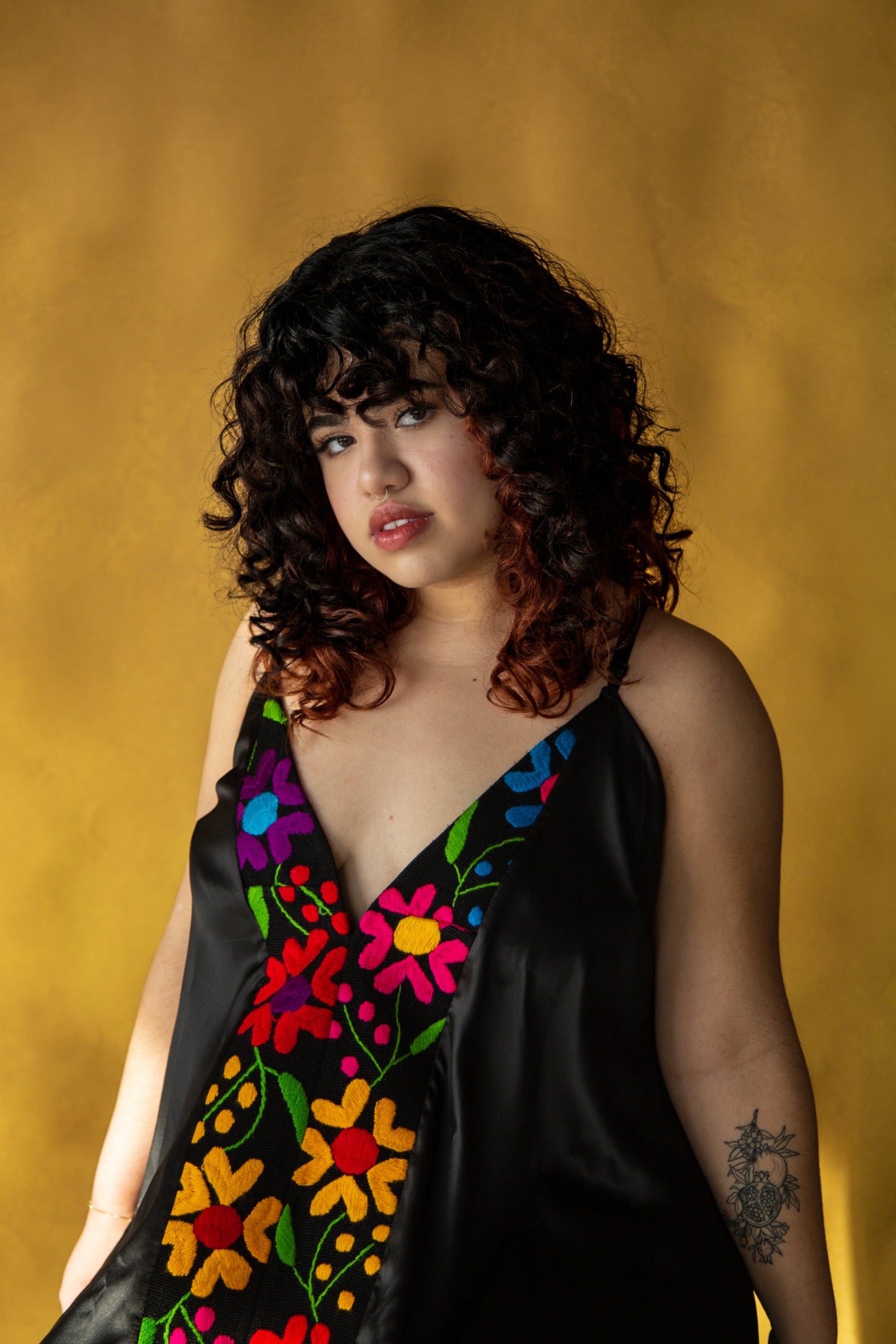 Floral Silk Dress - Nayibi Mxico Floral Silk Dress - Nayibi Mxico