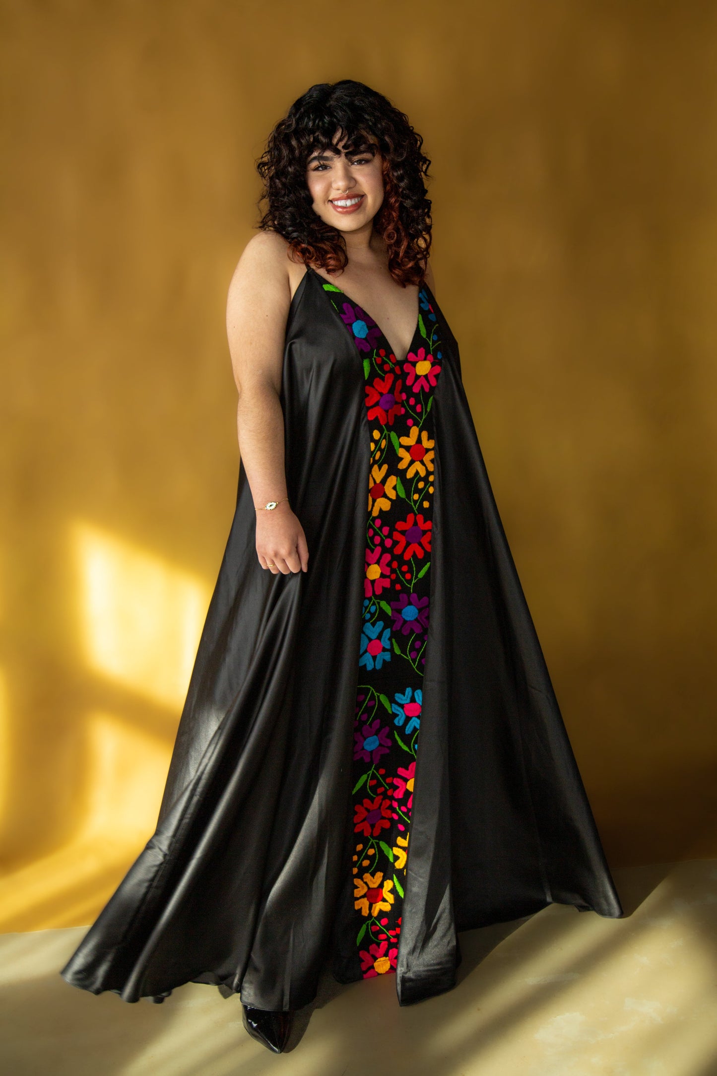 Floral Silk Dress - Nayibi Mxico Floral Silk Dress - Nayibi Mxico